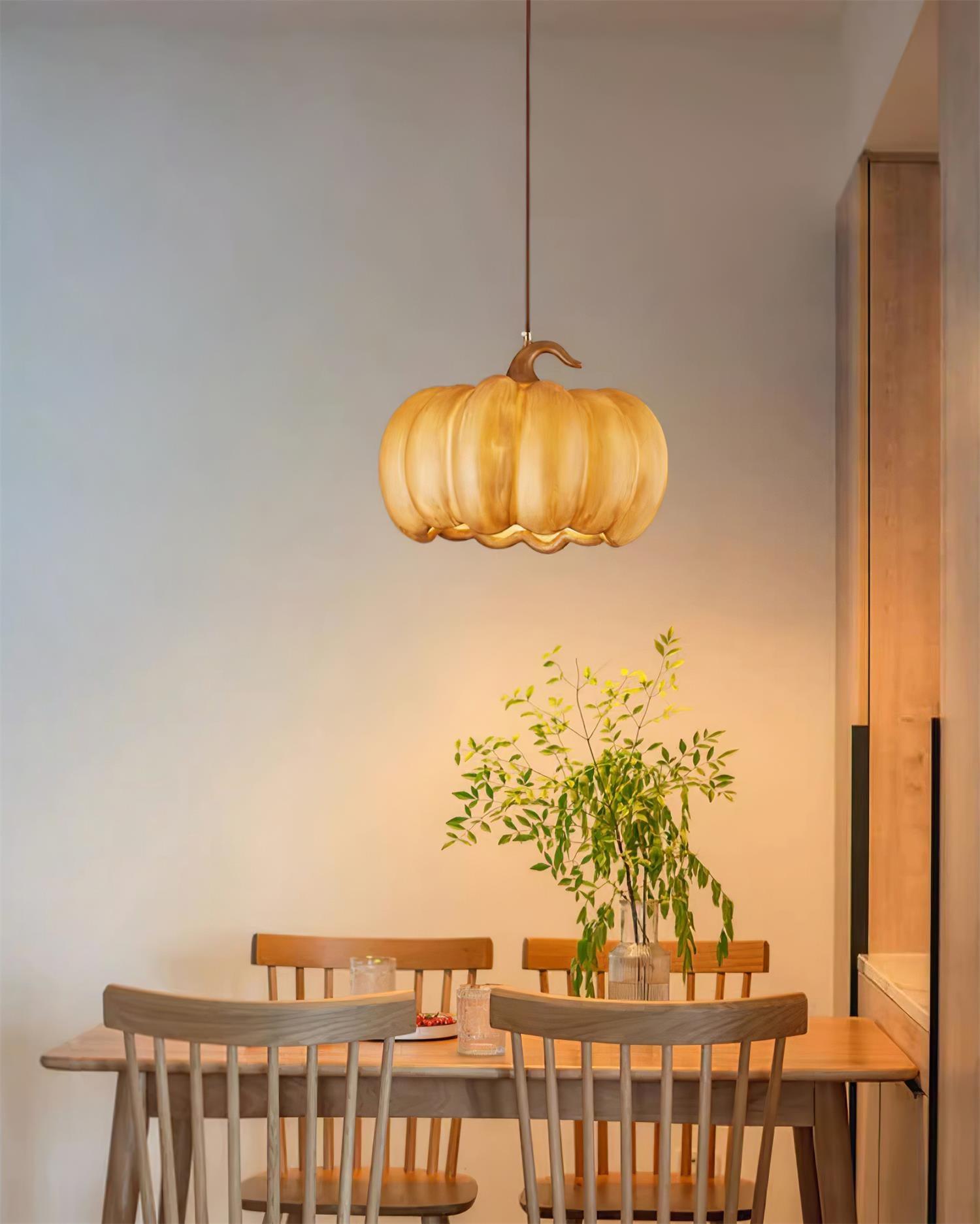 Duzy Pumpkin Pendant Lamp Resin Vintage Japanese - Letslighting