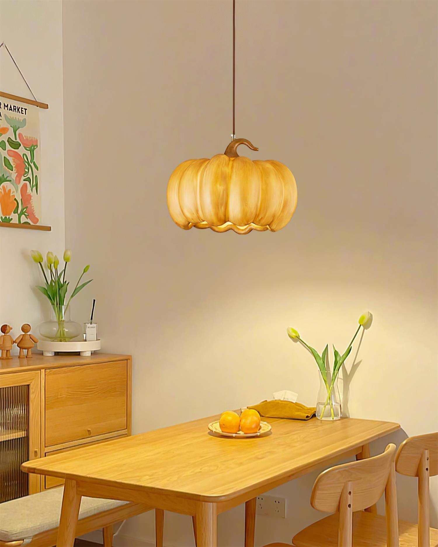Duzy Pumpkin Pendant Lamp Resin Vintage Japanese - Letslighting