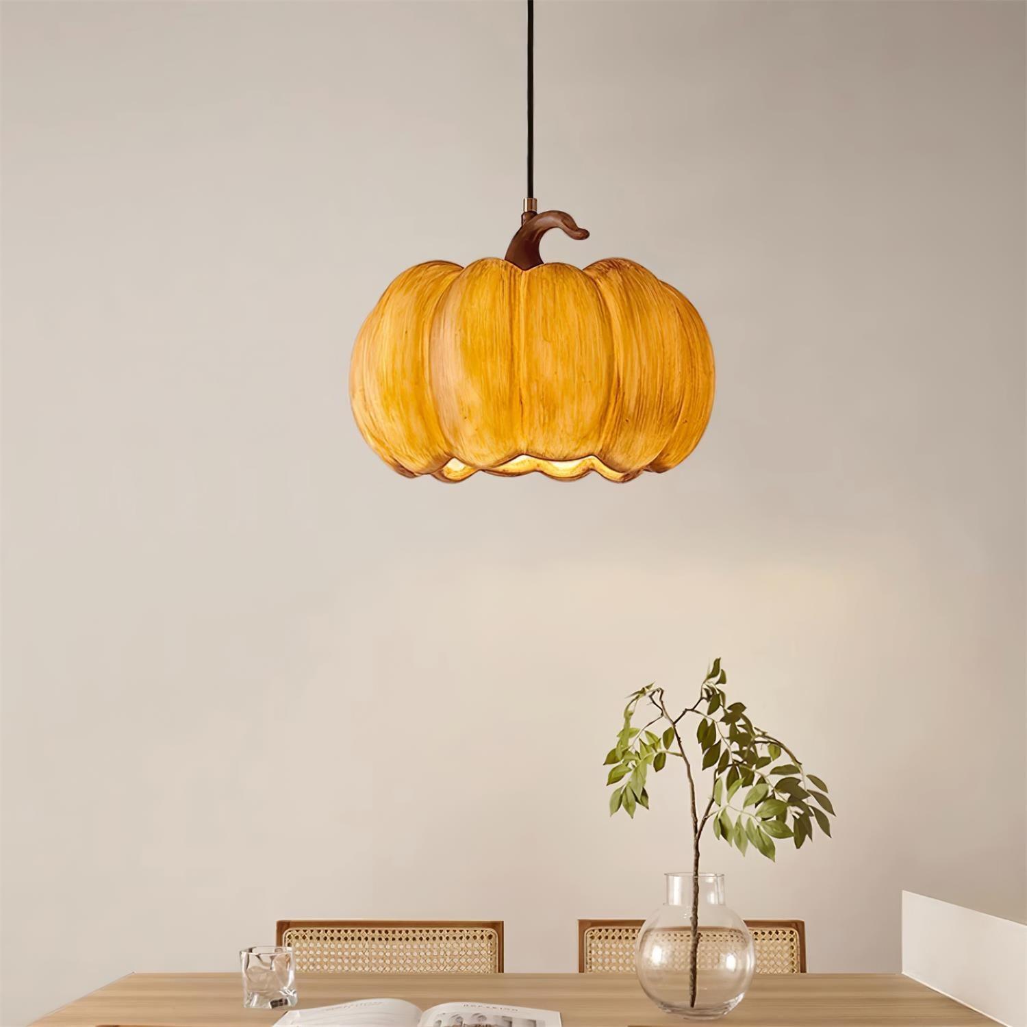Duzy Pumpkin Pendant Lamp Resin Vintage Japanese - Letslighting