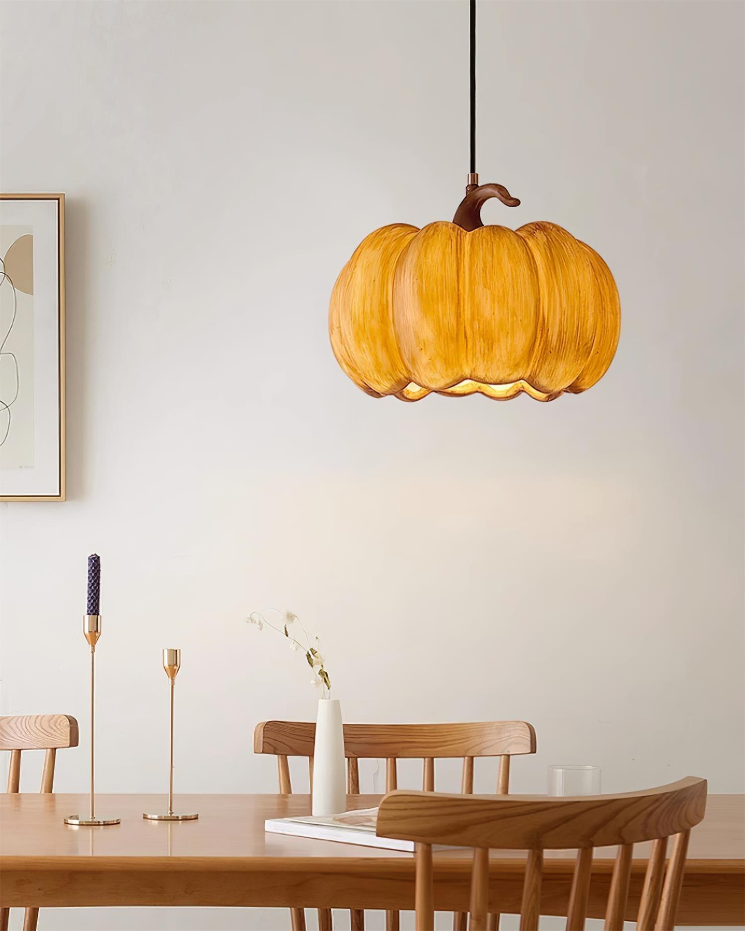 Duzy Pumpkin Pendant Lamp Resin Vintage Japanese - Letslighting