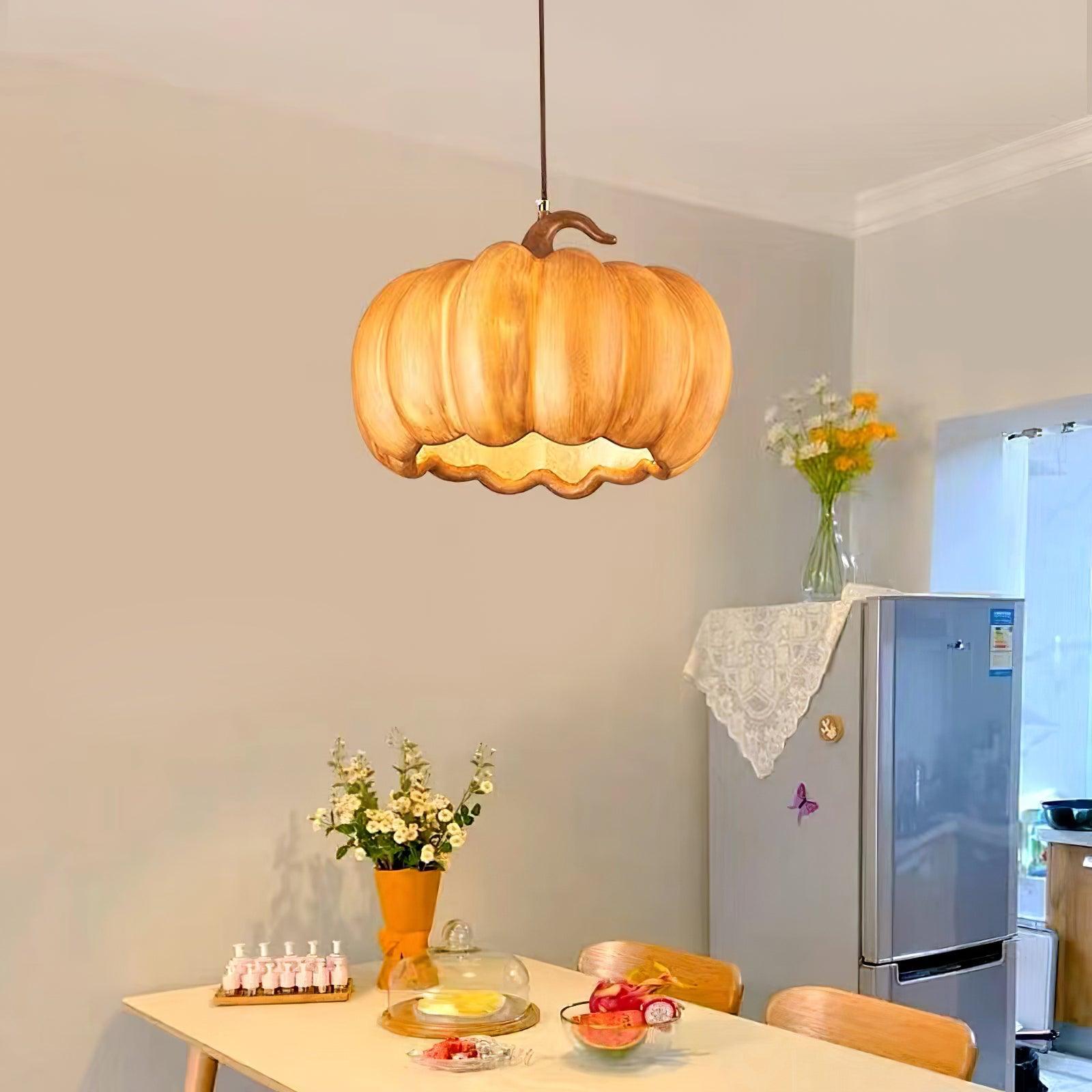 Duzy Pumpkin Pendant Lamp Resin Vintage Japanese - Letslighting