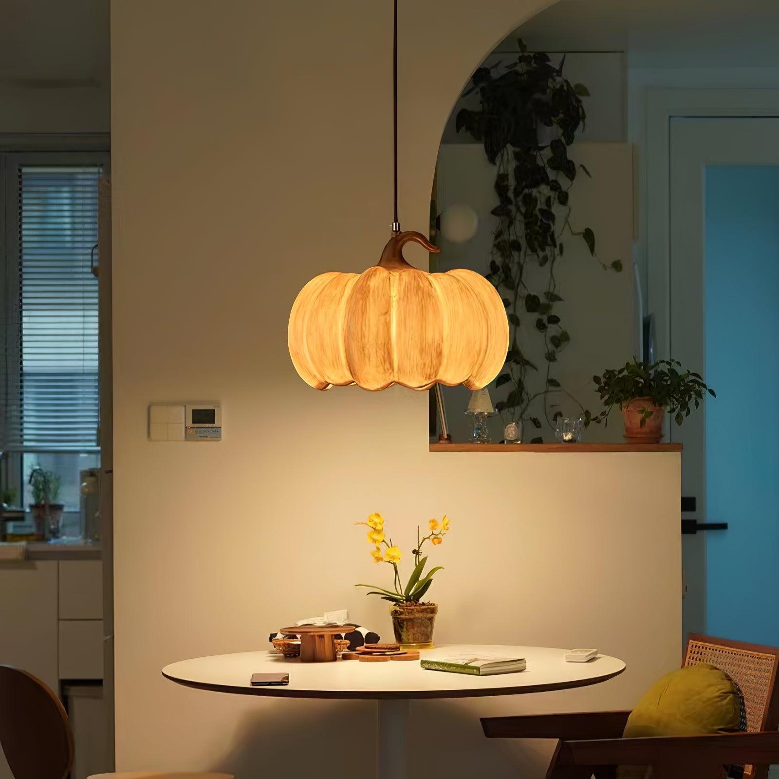 Duzy Pumpkin Pendant Lamp Resin Vintage Japanese - Letslighting