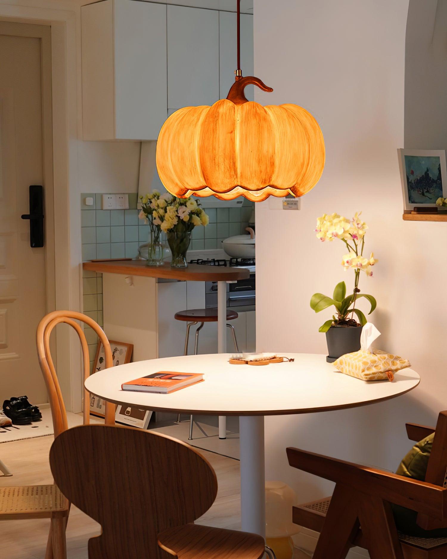 Duzy Pumpkin Pendant Lamp Resin Vintage Japanese - Letslighting