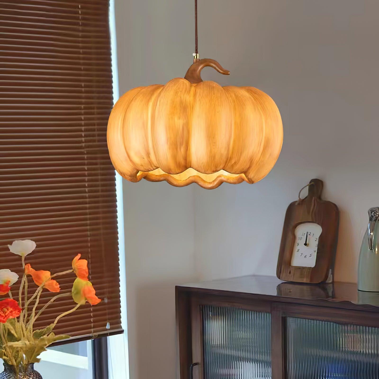 Duzy Pumpkin Pendant Lamp Resin Vintage Japanese - Letslighting
