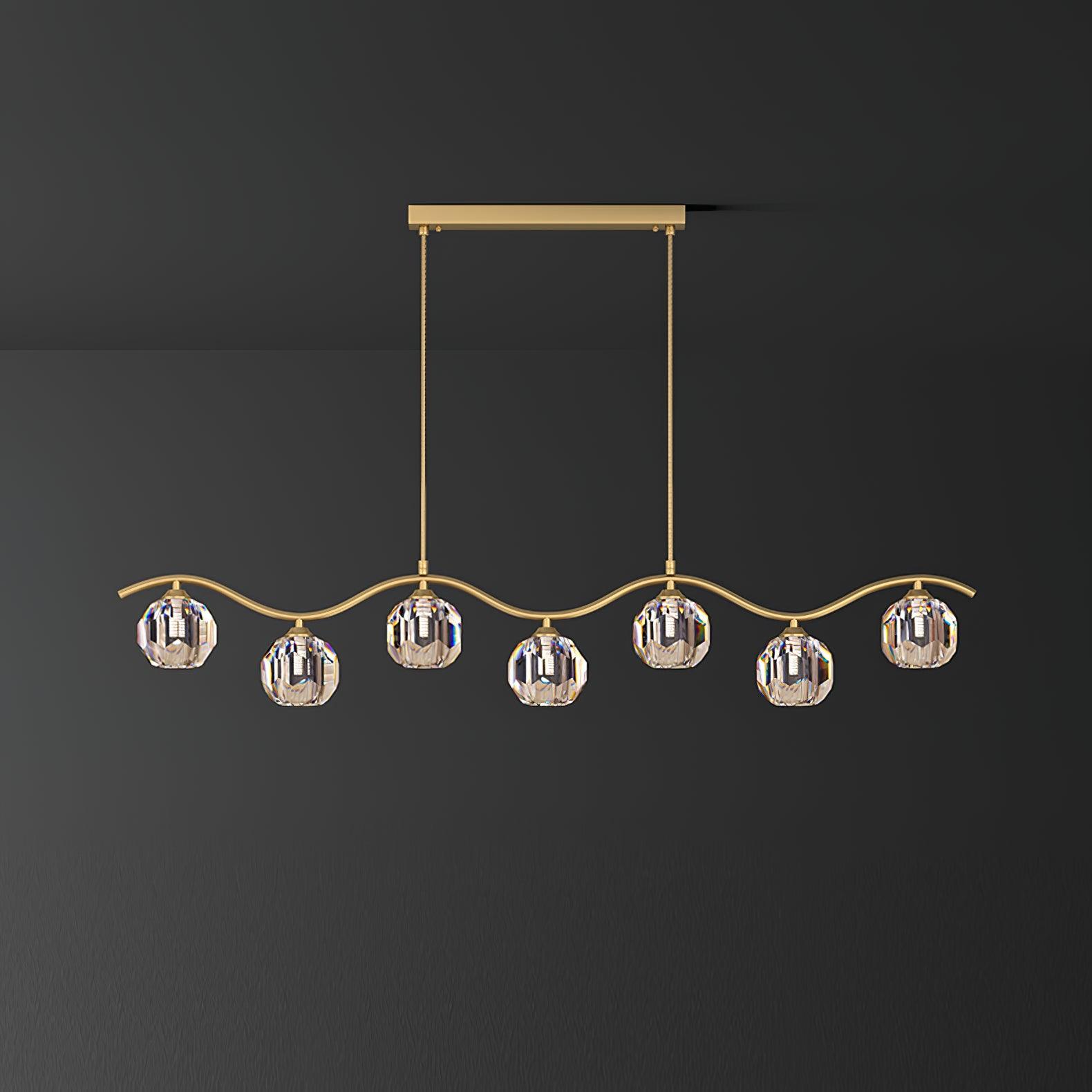 Lustra Chandelier Cuivre et Cristal Géométrique - Neutralighting