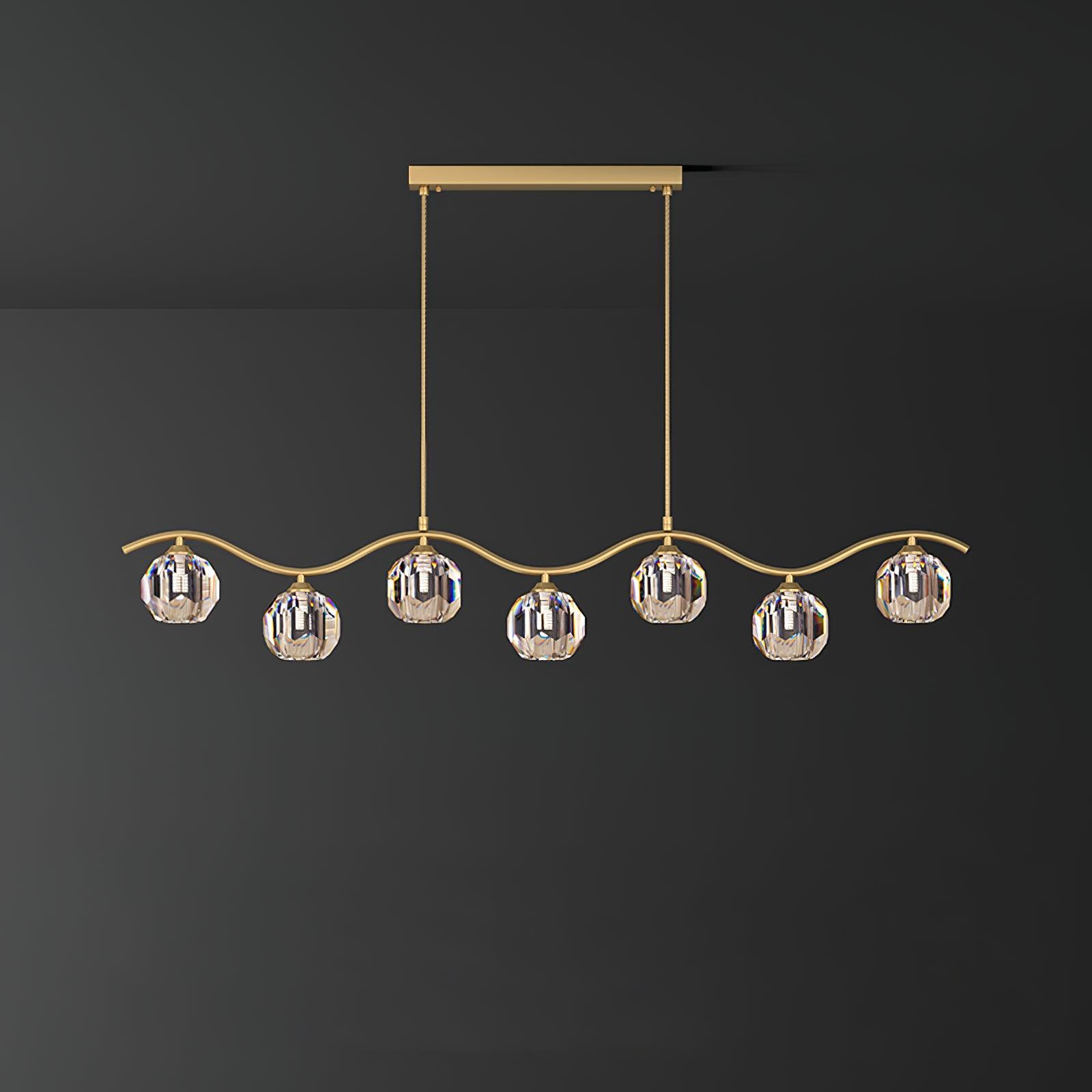 Lustra Chandelier Cuivre et Cristal Géométrique - Neutralighting