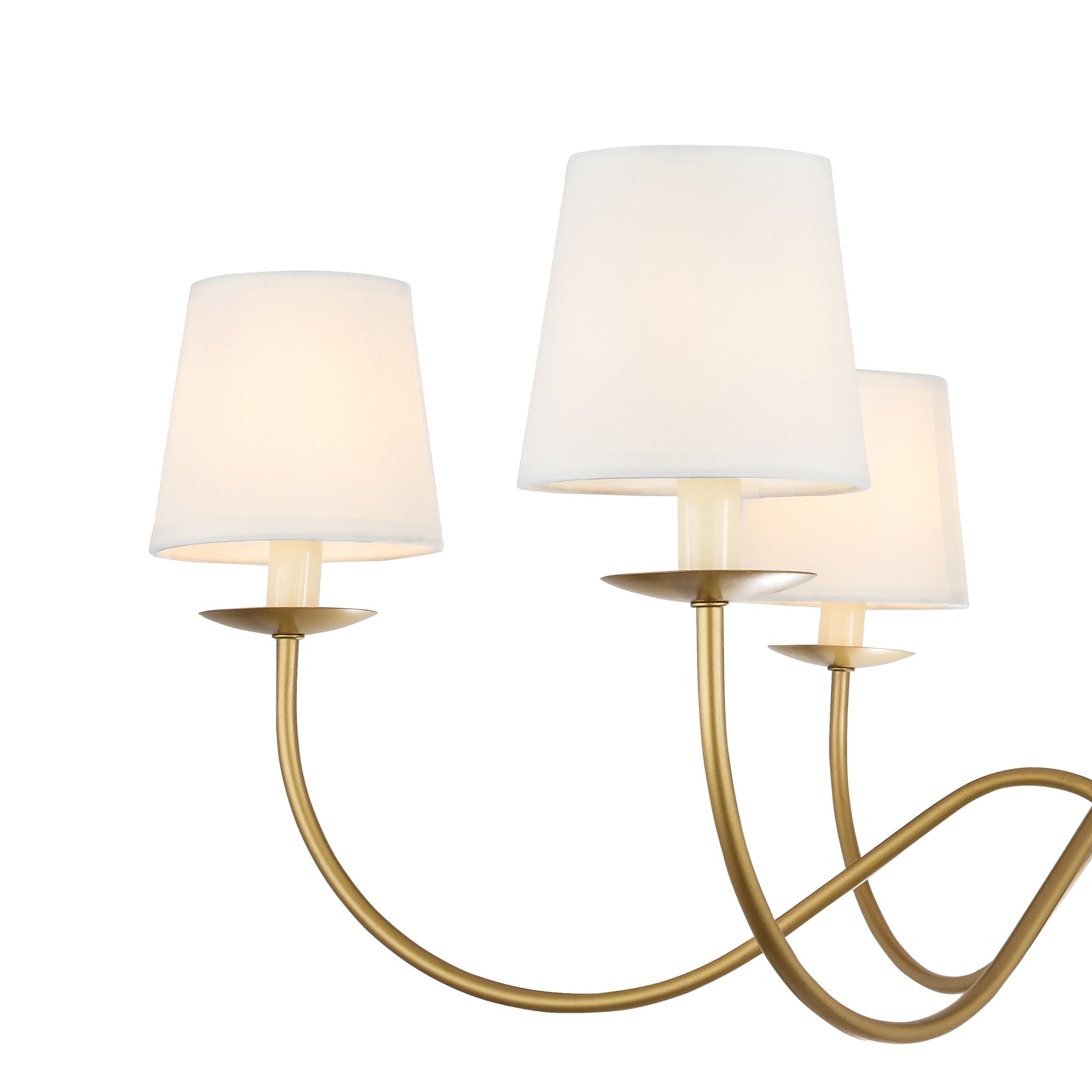 Amble Vintage Industrial Brass Fabric Chandelier - Lamp Copper