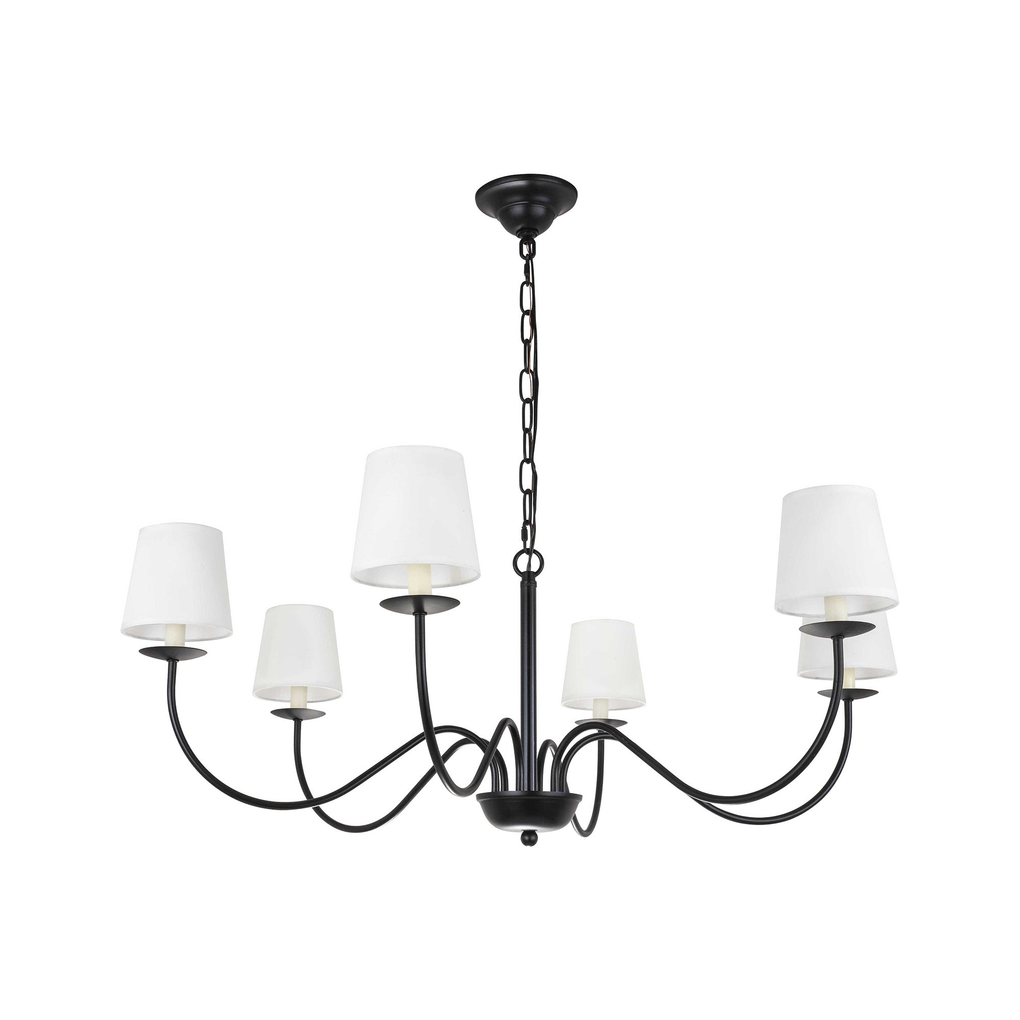 Amble Vintage Industrial Brass Fabric Chandelier - Lamp Copper