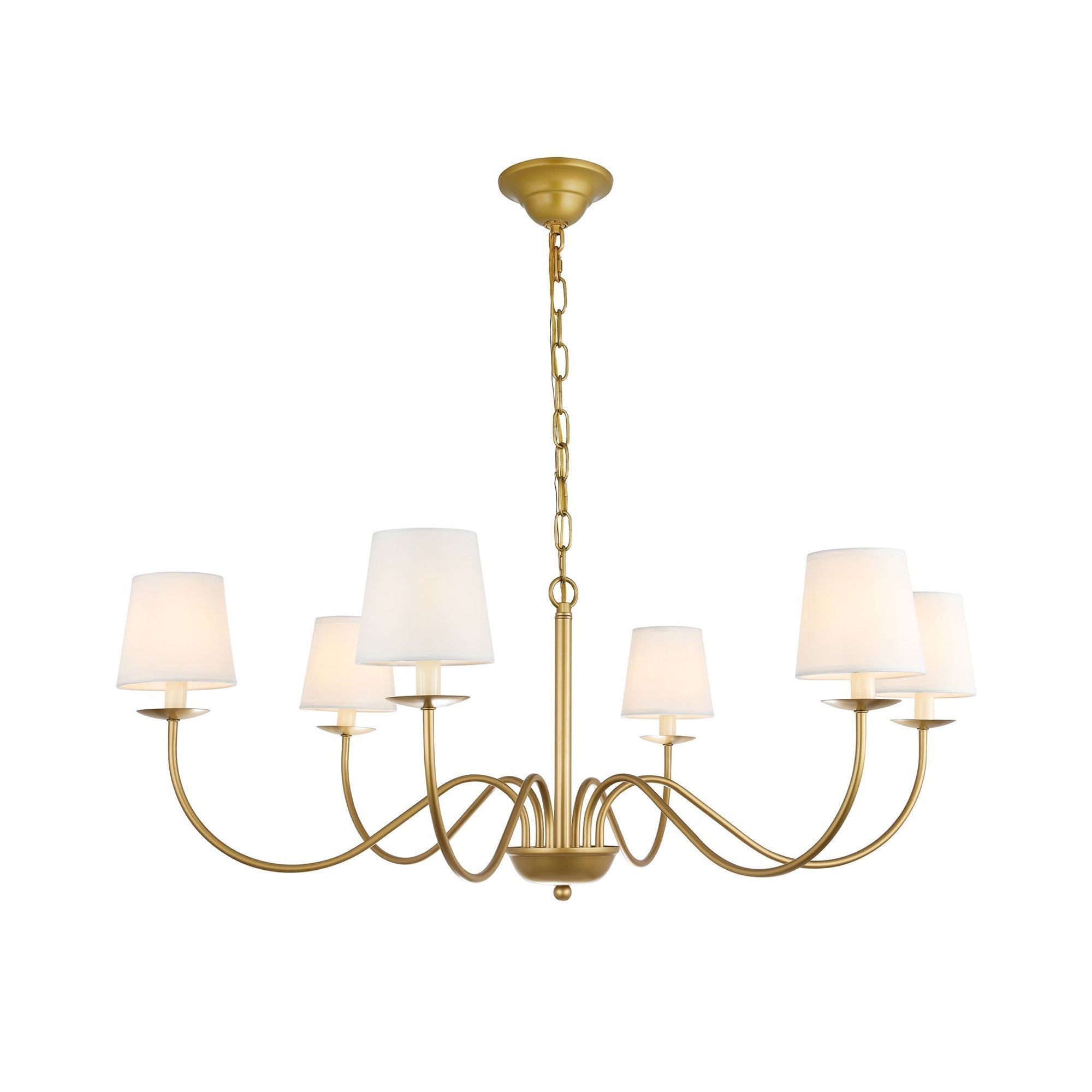 Amble Vintage Industrial Brass Fabric Chandelier - Lamp Copper