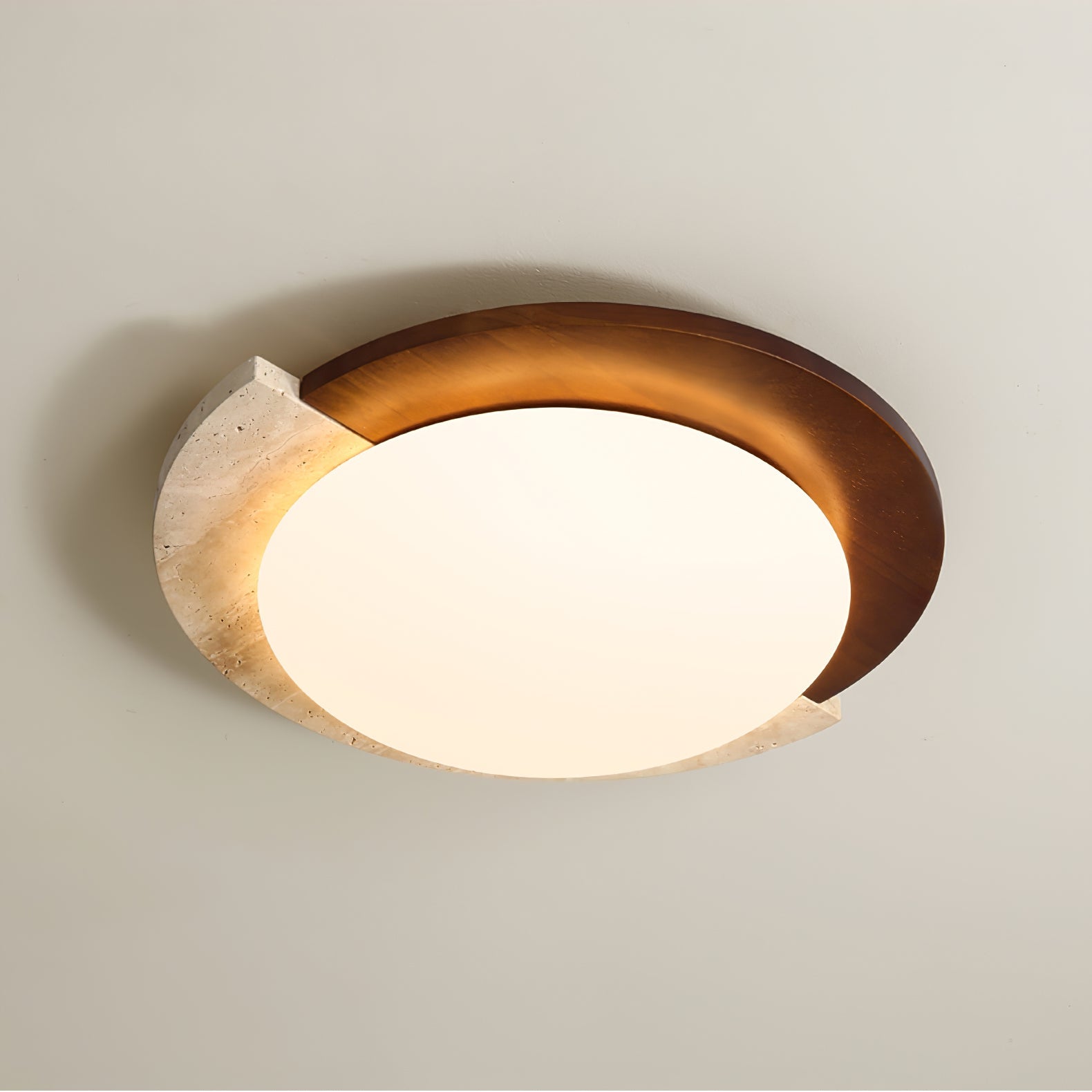 Ivnoran Arc-Bord Travertin Plafonnier - Neutralighting