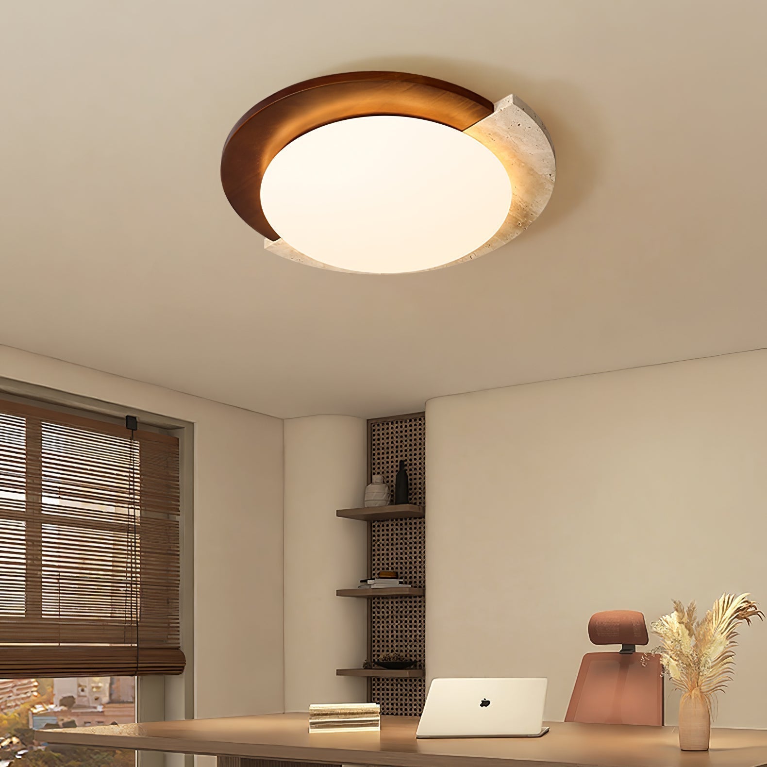 Ivnoran Arc-Bord Travertin Plafonnier - Neutralighting