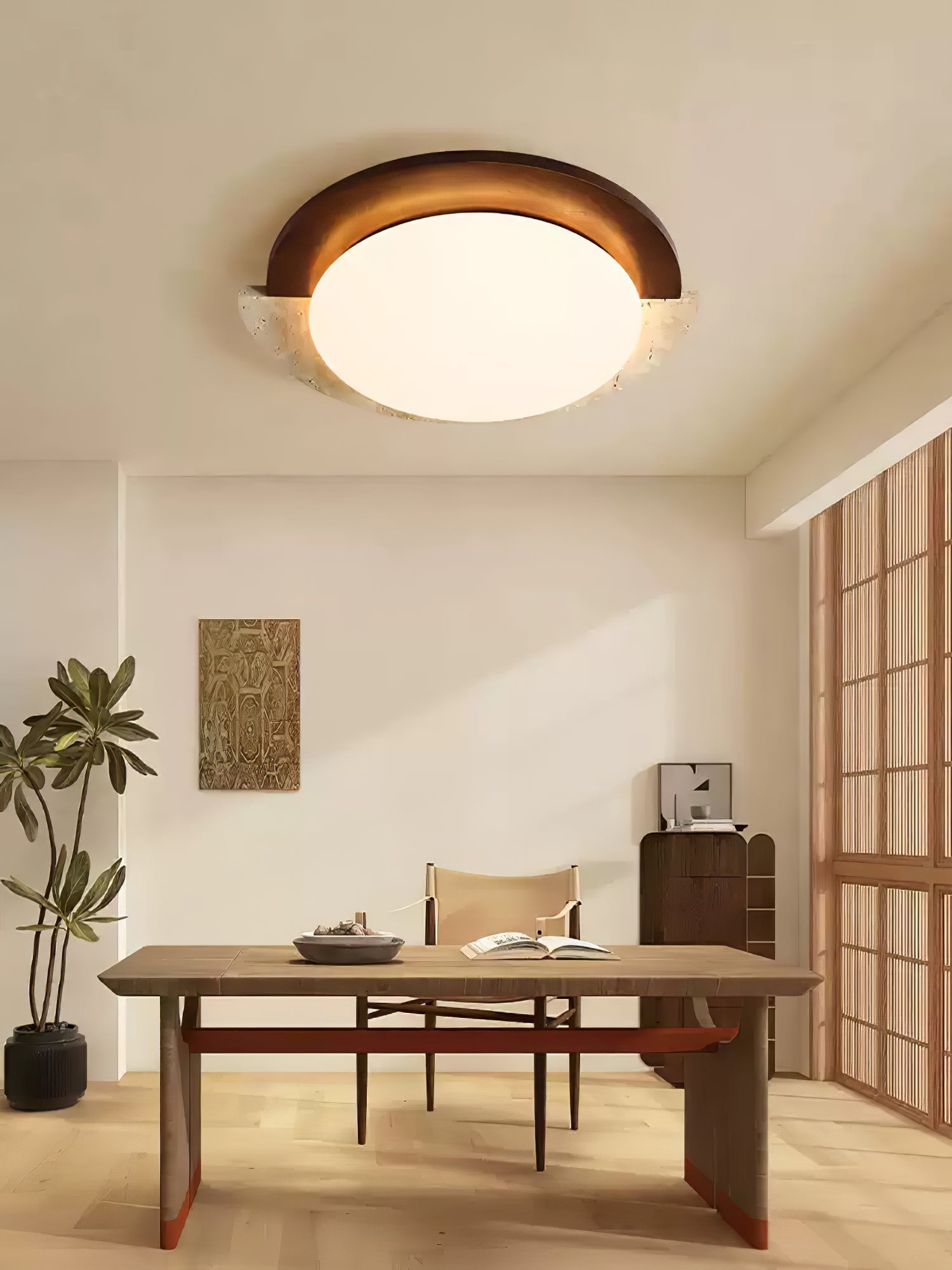 Ivnoran Arc-Bord Travertin Plafonnier - Neutralighting