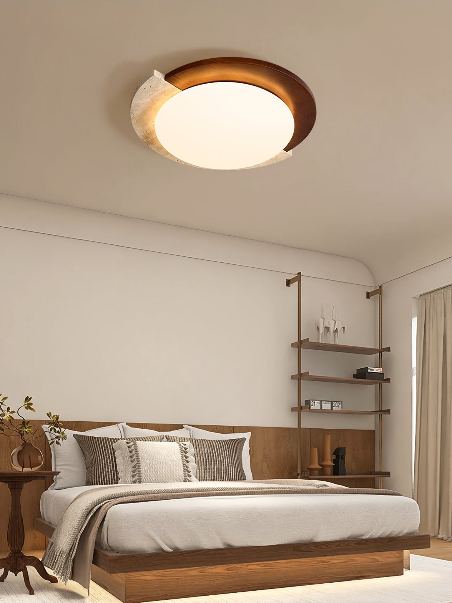 Ivnoran Arc-Bord Travertin Plafonnier - Neutralighting