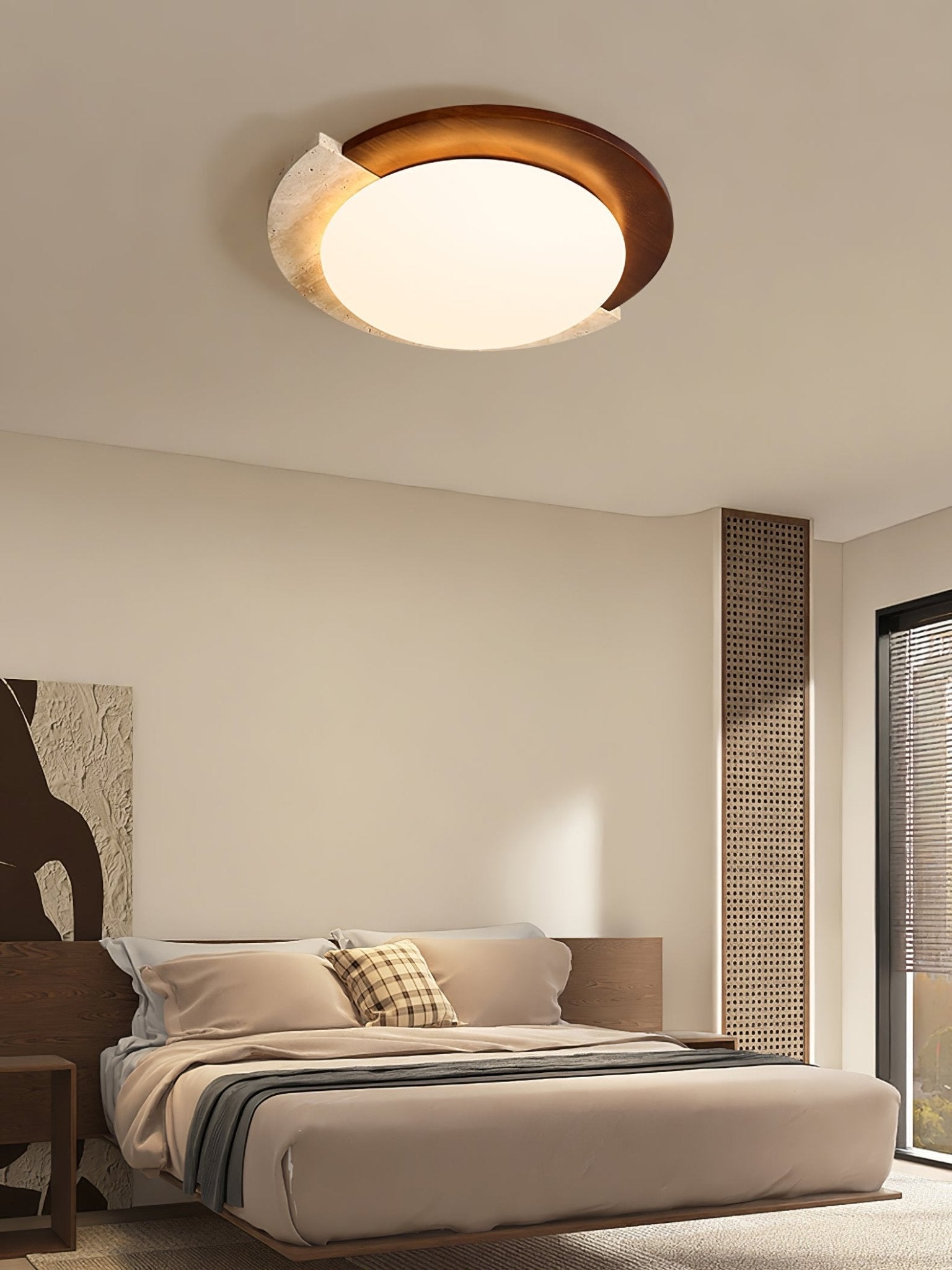 Ivnoran Arc-Bord Travertin Plafonnier - Neutralighting