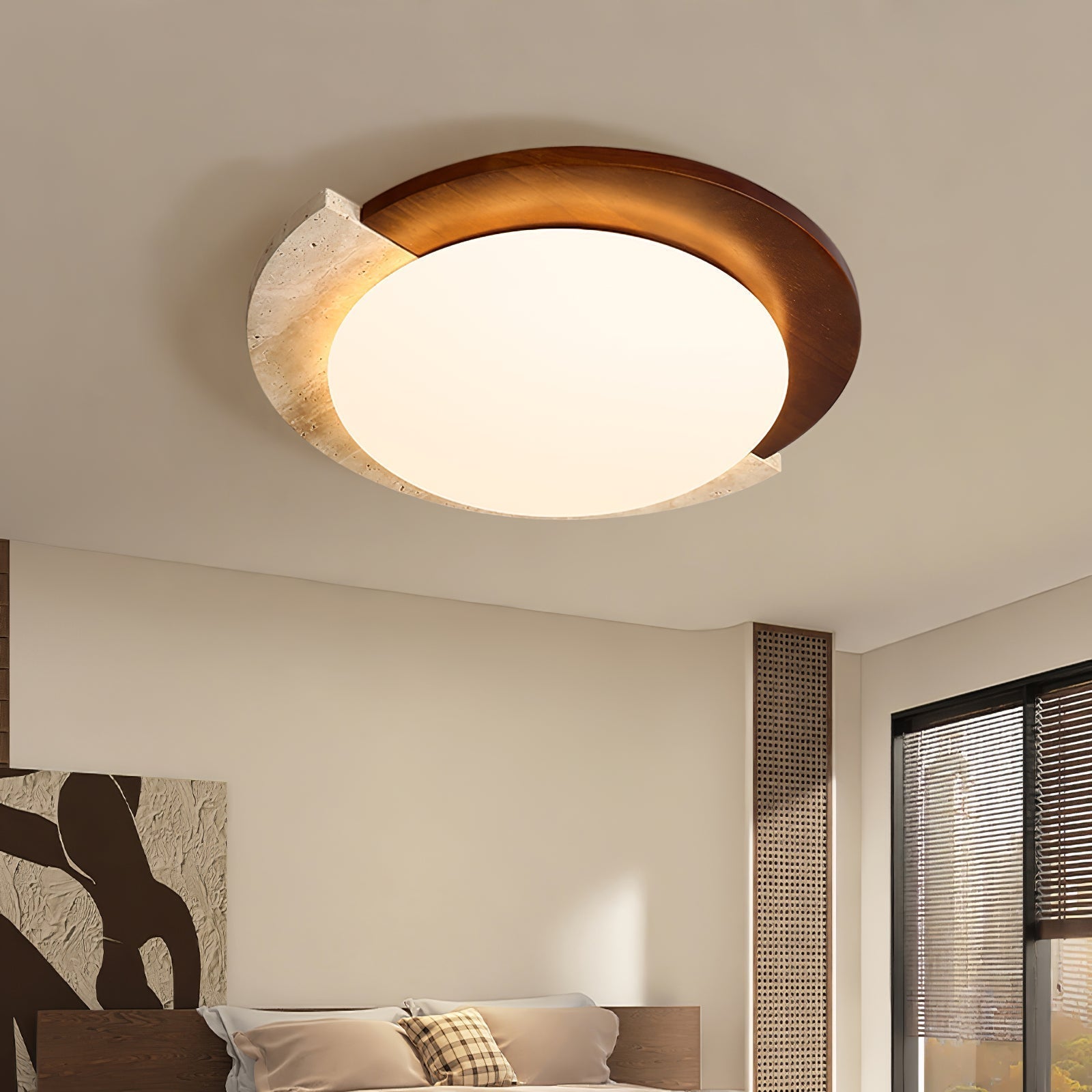 Ivnoran Arc-Bord Travertin Plafonnier - Neutralighting