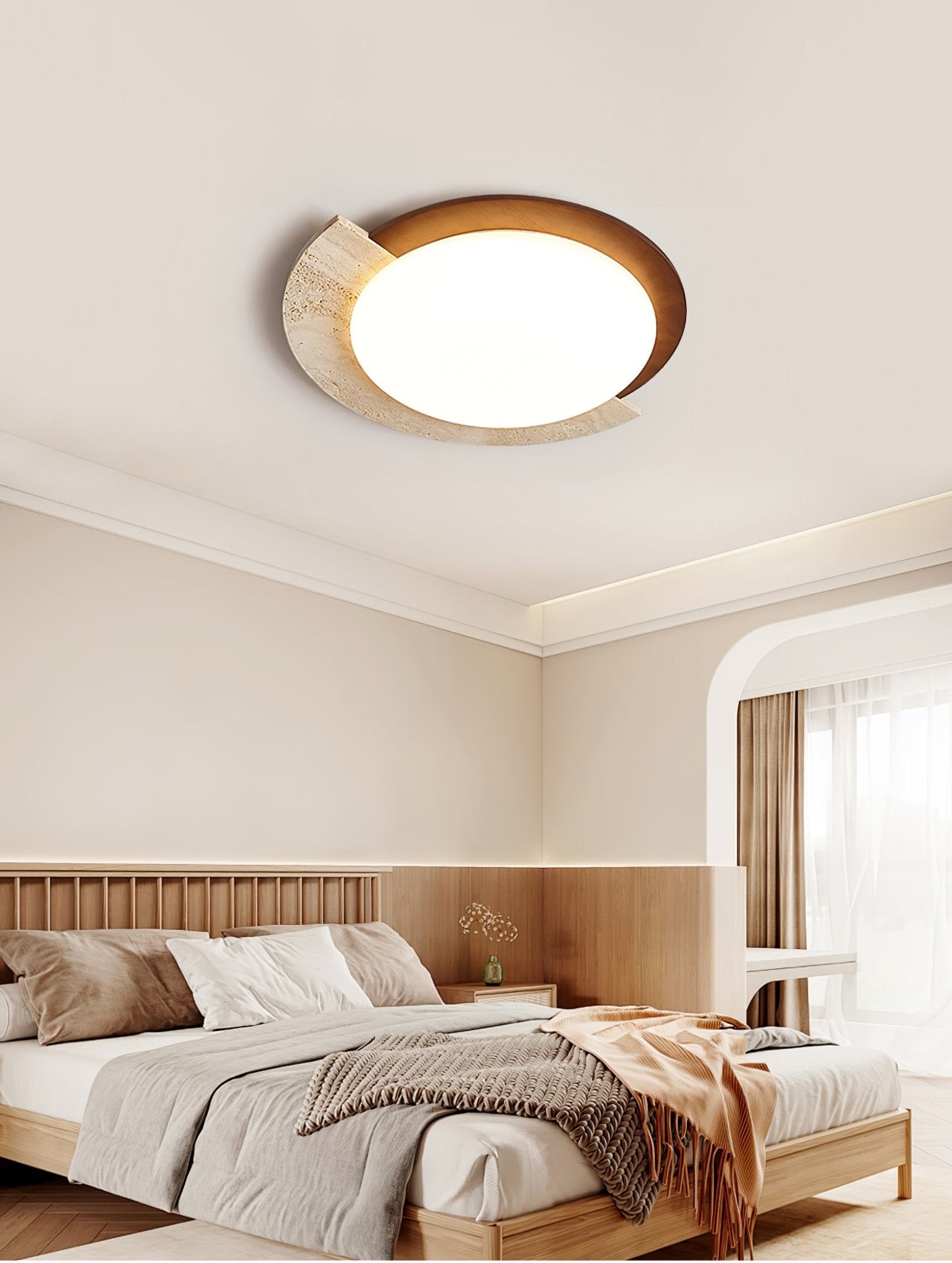 Ivnoran Arc-Bord Travertin Plafonnier - Neutralighting