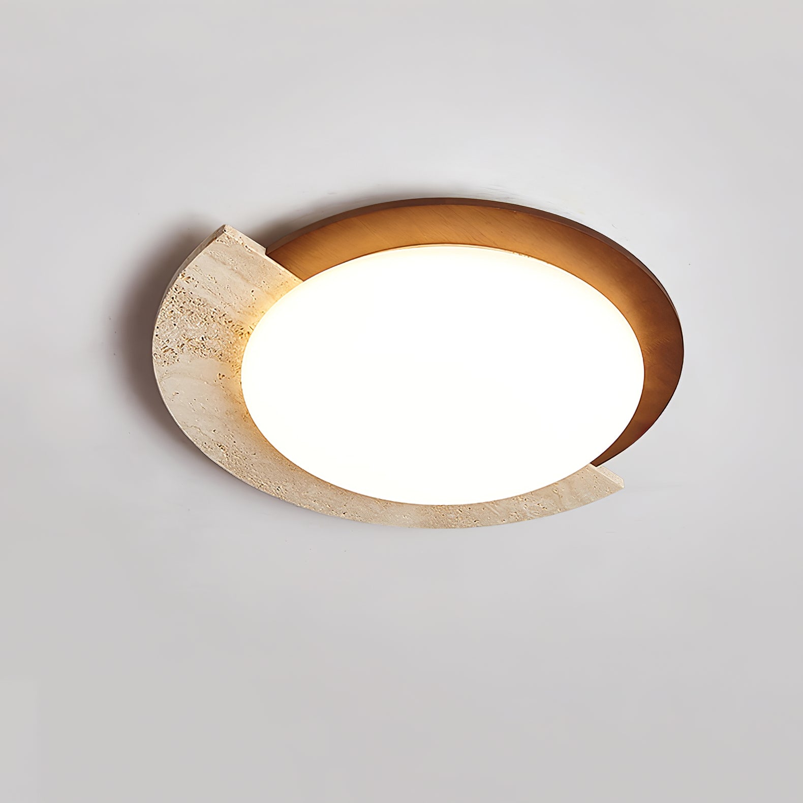 Ivnoran Arc-Bord Travertin Plafonnier - Neutralighting