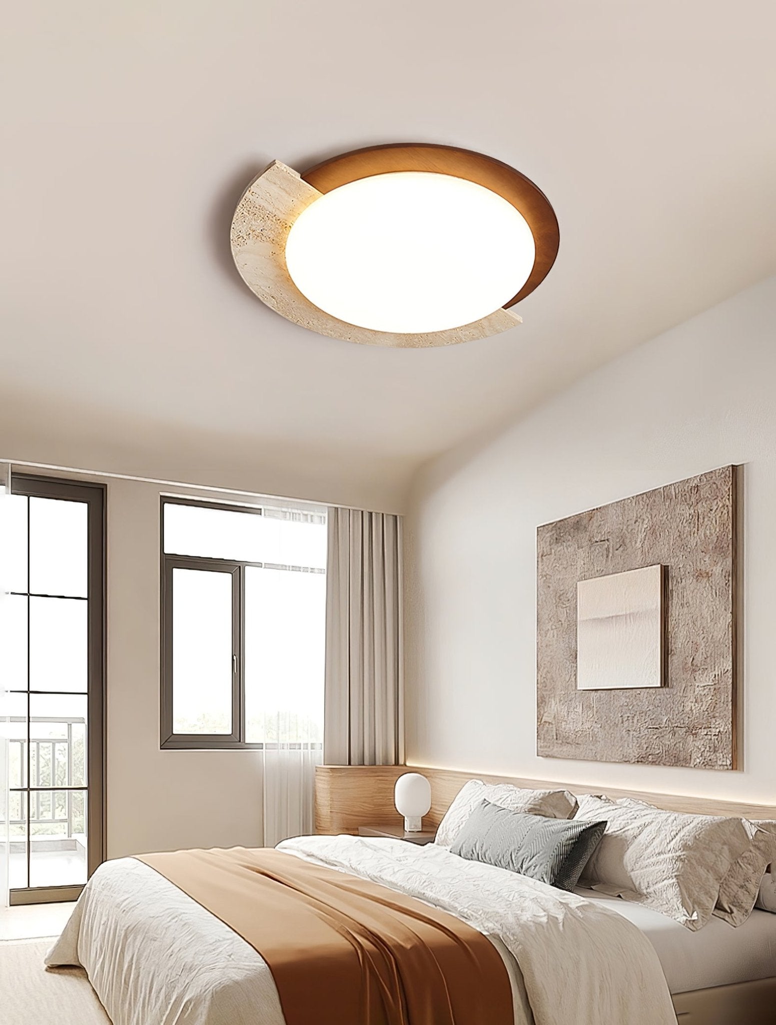 Ivnoran Arc-Bord Travertin Plafonnier - Neutralighting