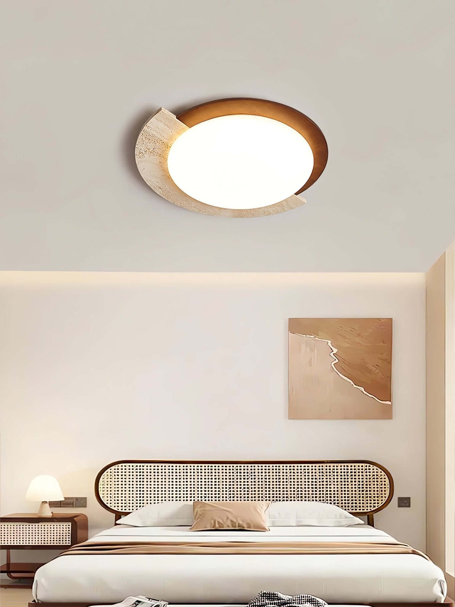 Ivnoran Arc-Bord Travertin Plafonnier - Neutralighting