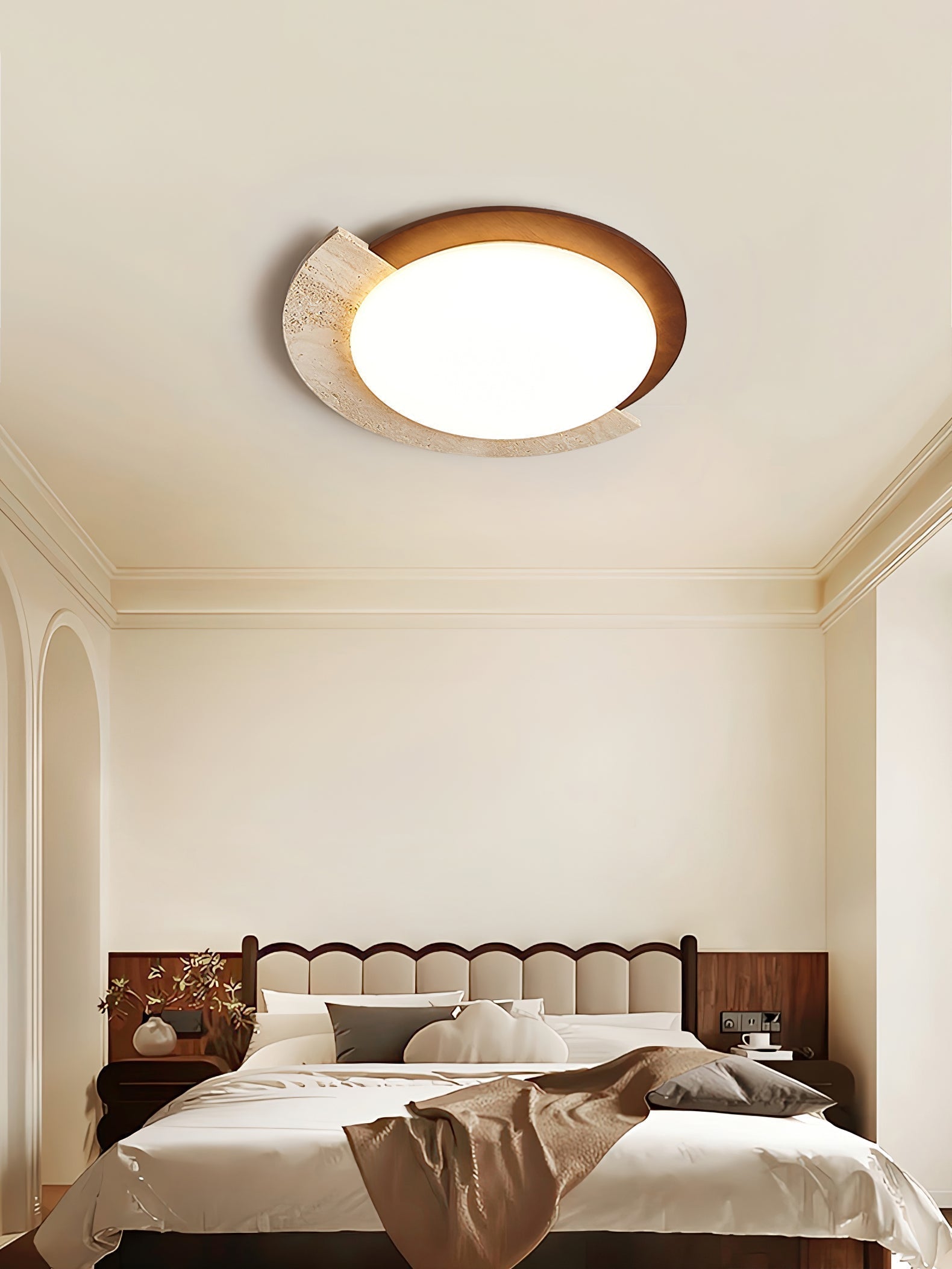 Ivnoran Arc-Bord Travertin Plafonnier - Neutralighting