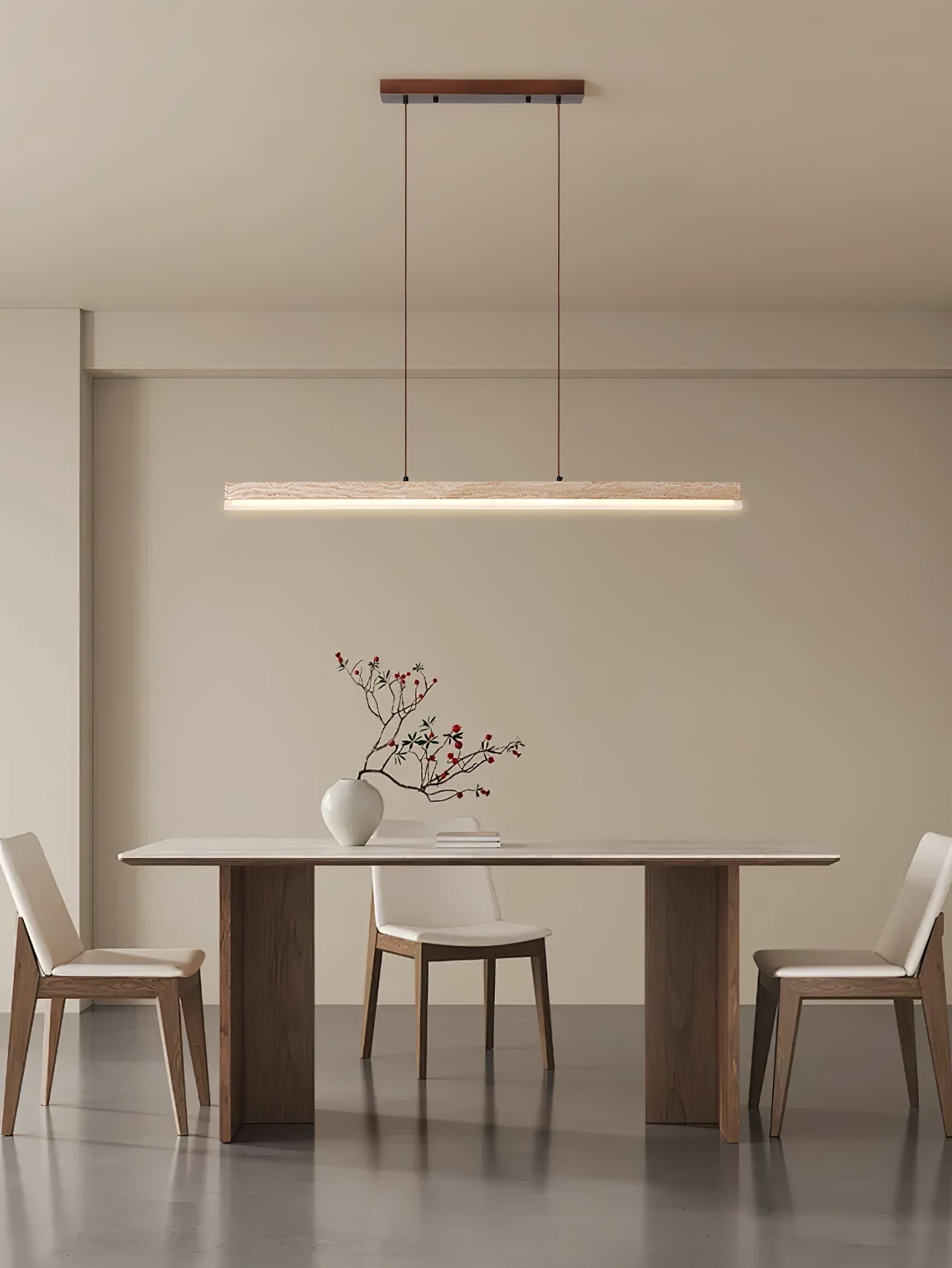 Ivsoryra Lampe Suspendue Rectangulaire en Travertin - Neutralighting