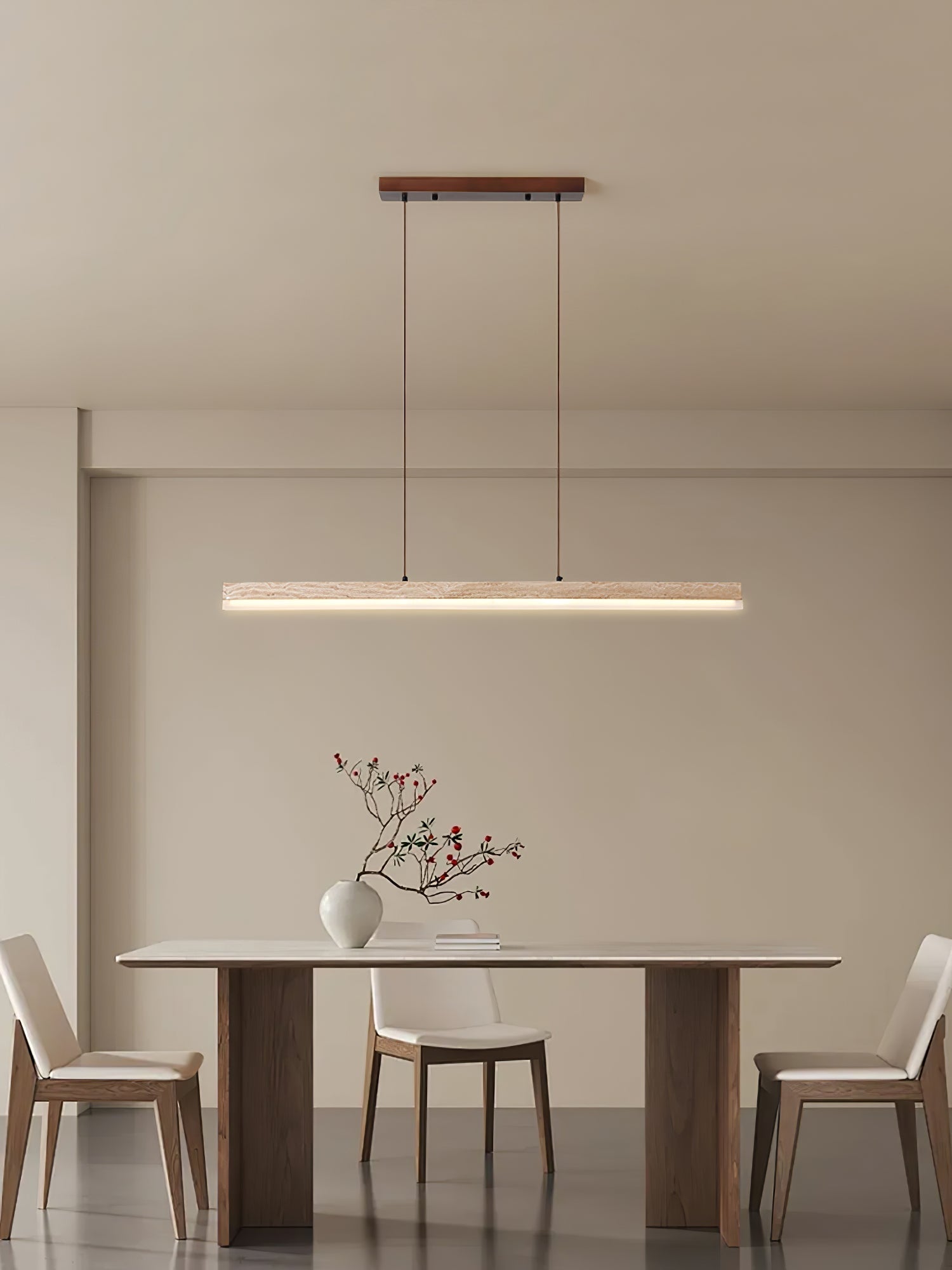 Ivsoryra Lampe Suspendue Rectangulaire en Travertin - Neutralighting