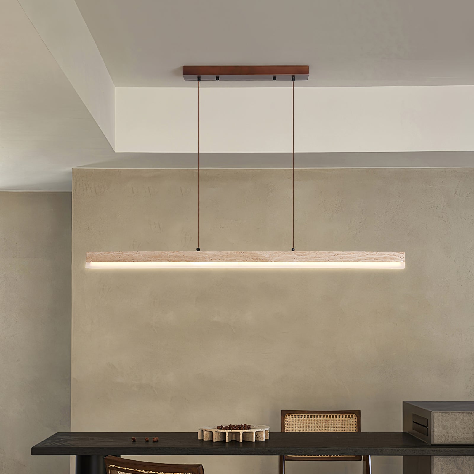 Ivsoryra Lampe Suspendue Rectangulaire en Travertin - Neutralighting