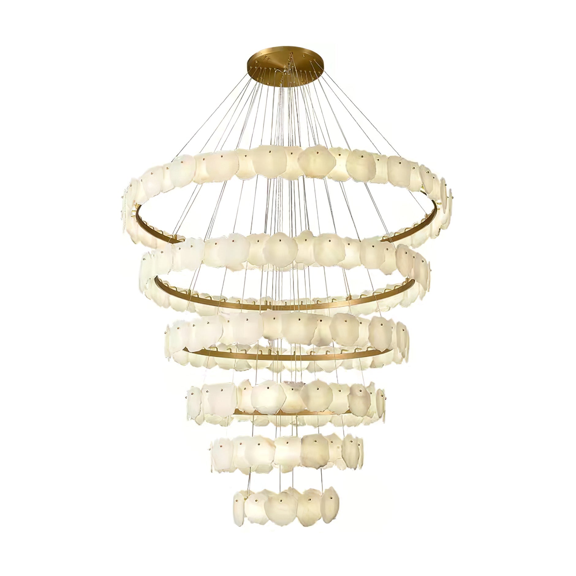 Selene Chandelier de Luxe en Albâtre - Neutralighting