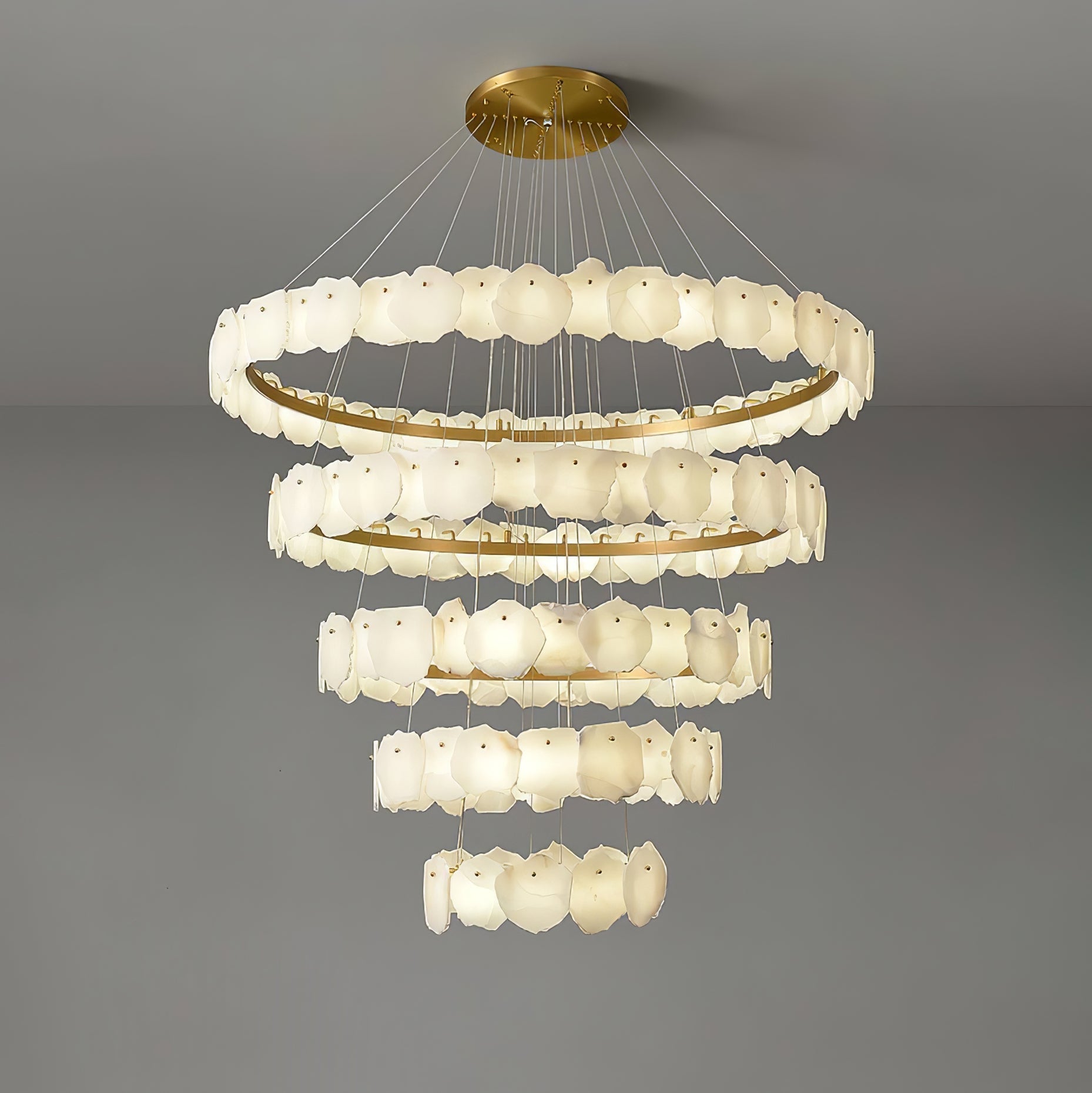 Selene Chandelier de Luxe en Albâtre - Neutralighting