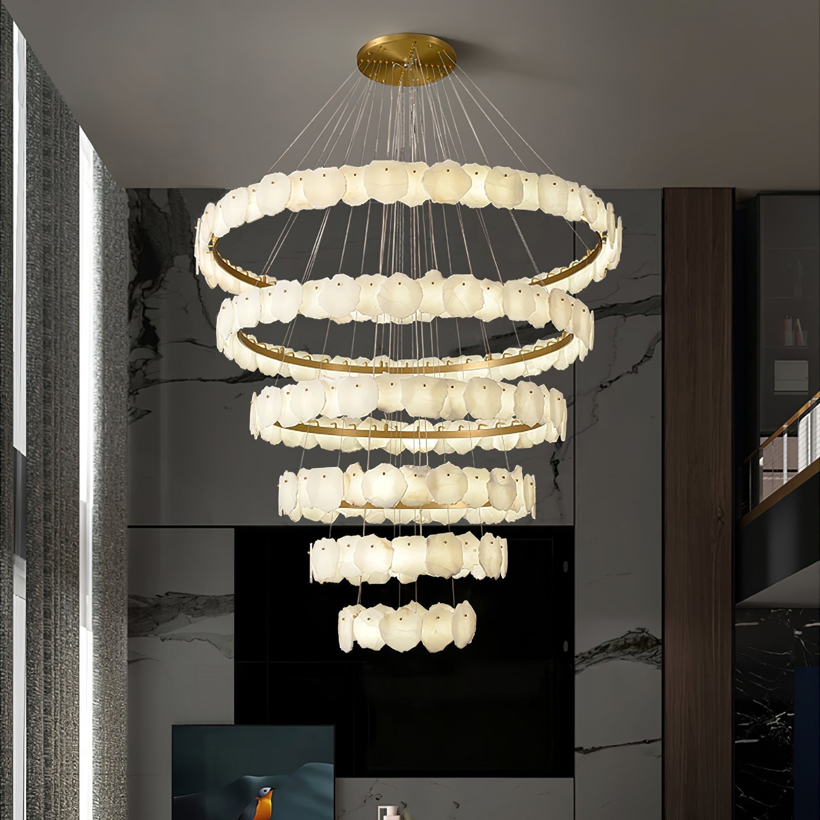 Selene Chandelier de Luxe en Albâtre - Neutralighting