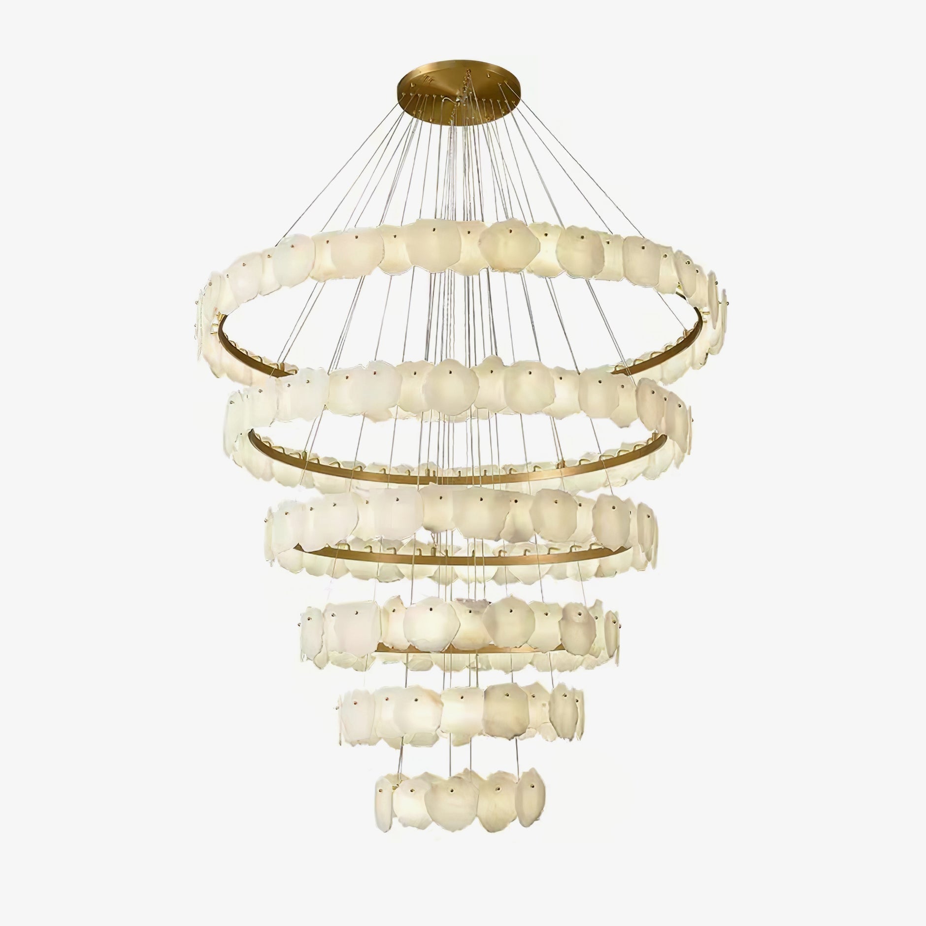 Selene Chandelier de Luxe en Albâtre - Neutralighting