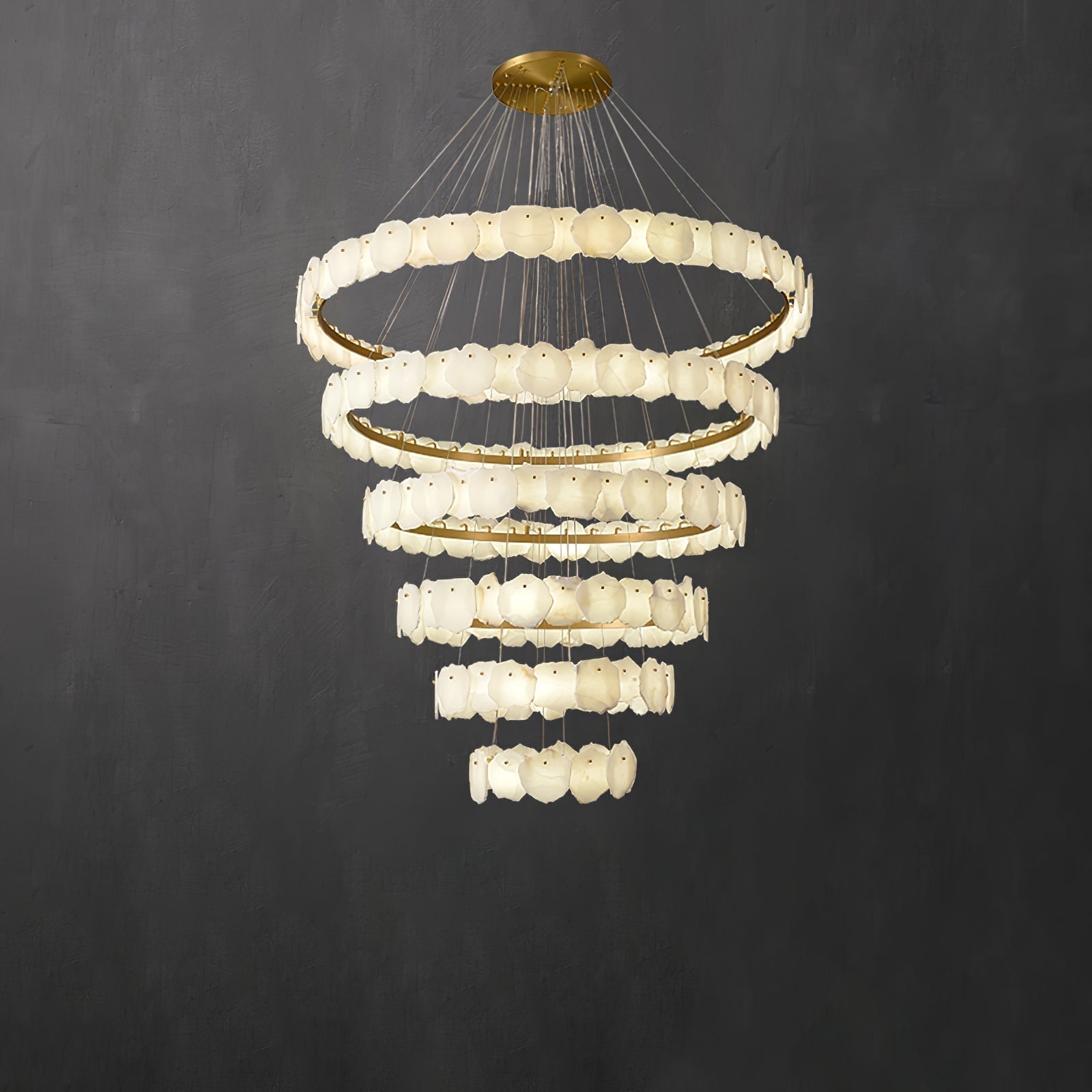 Selene Chandelier de Luxe en Albâtre - Neutralighting