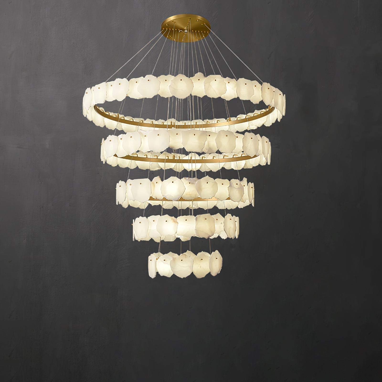 Selene Chandelier de Luxe en Albâtre - Neutralighting