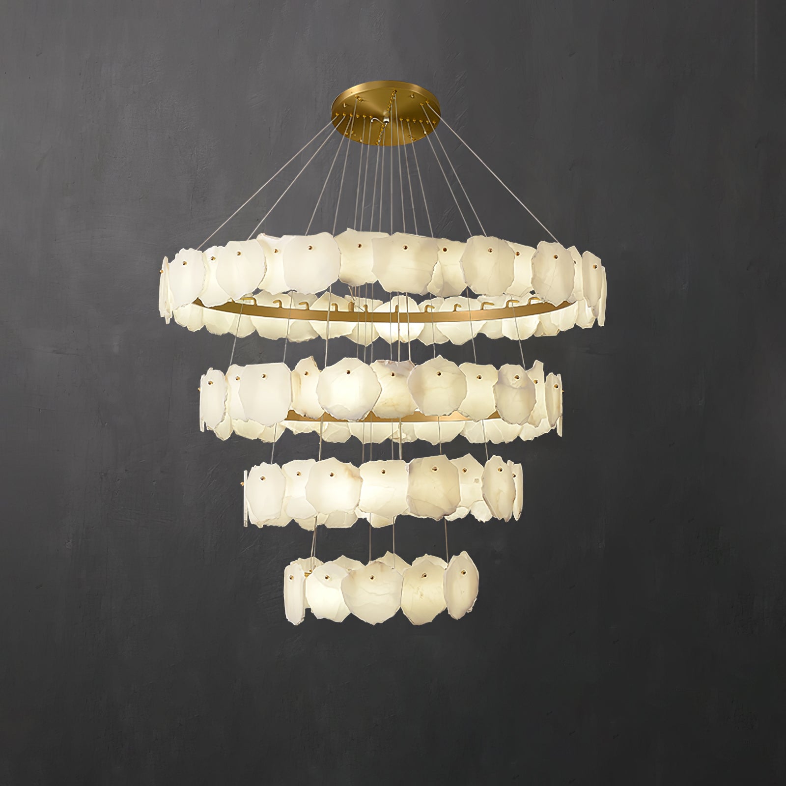 Selene Chandelier de Luxe en Albâtre - Neutralighting