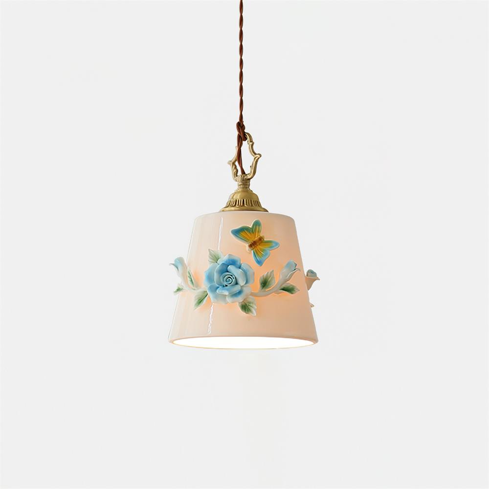 Eden Lampe Pendante Céramique Florale - Neutralighting