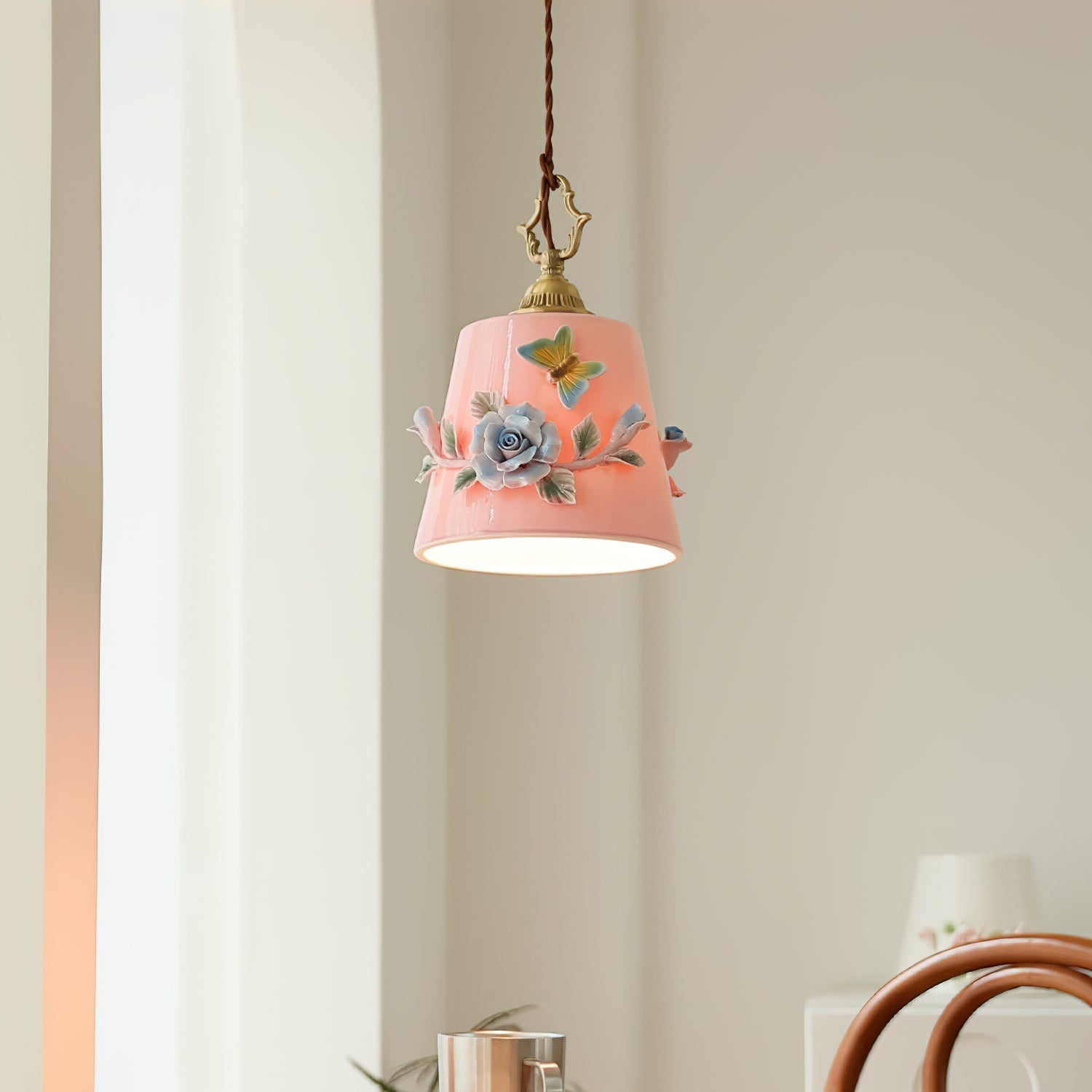 Eden Lampe Pendante Céramique Florale - Neutralighting