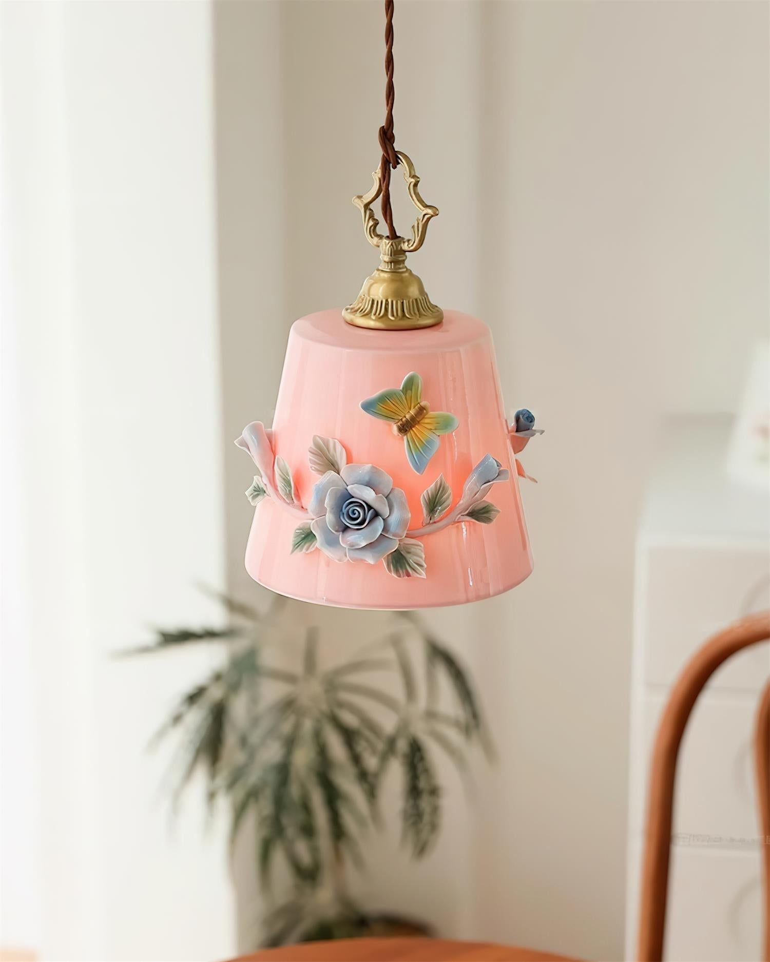 Eden Lampe Pendante Céramique Florale - Neutralighting