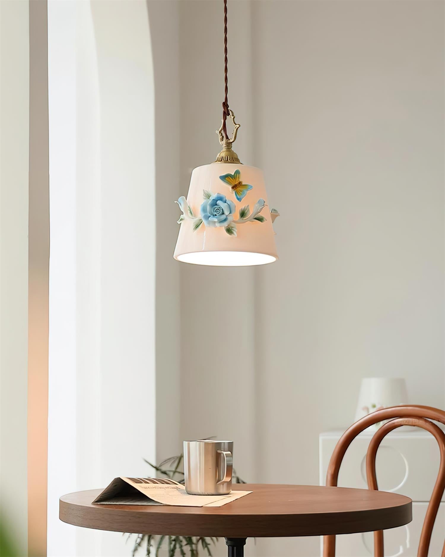 Eden Lampe Pendante Céramique Florale - Neutralighting