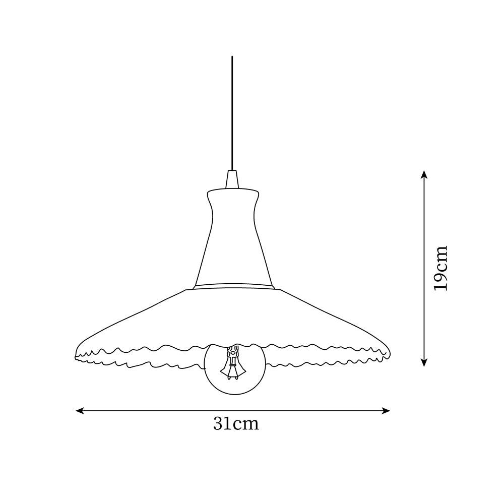 Eikon Pendant Lamp Walnut Textured Glass Elegant - Letslighting