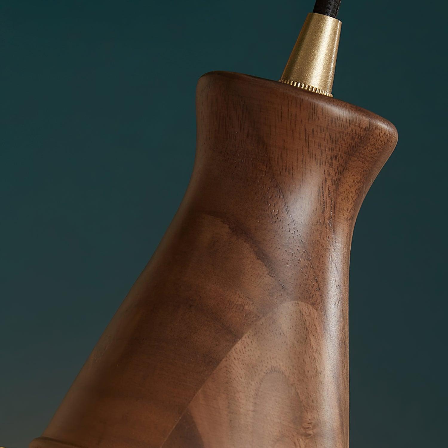 Eikon Pendant Lamp Walnut Textured Glass Elegant - Letslighting