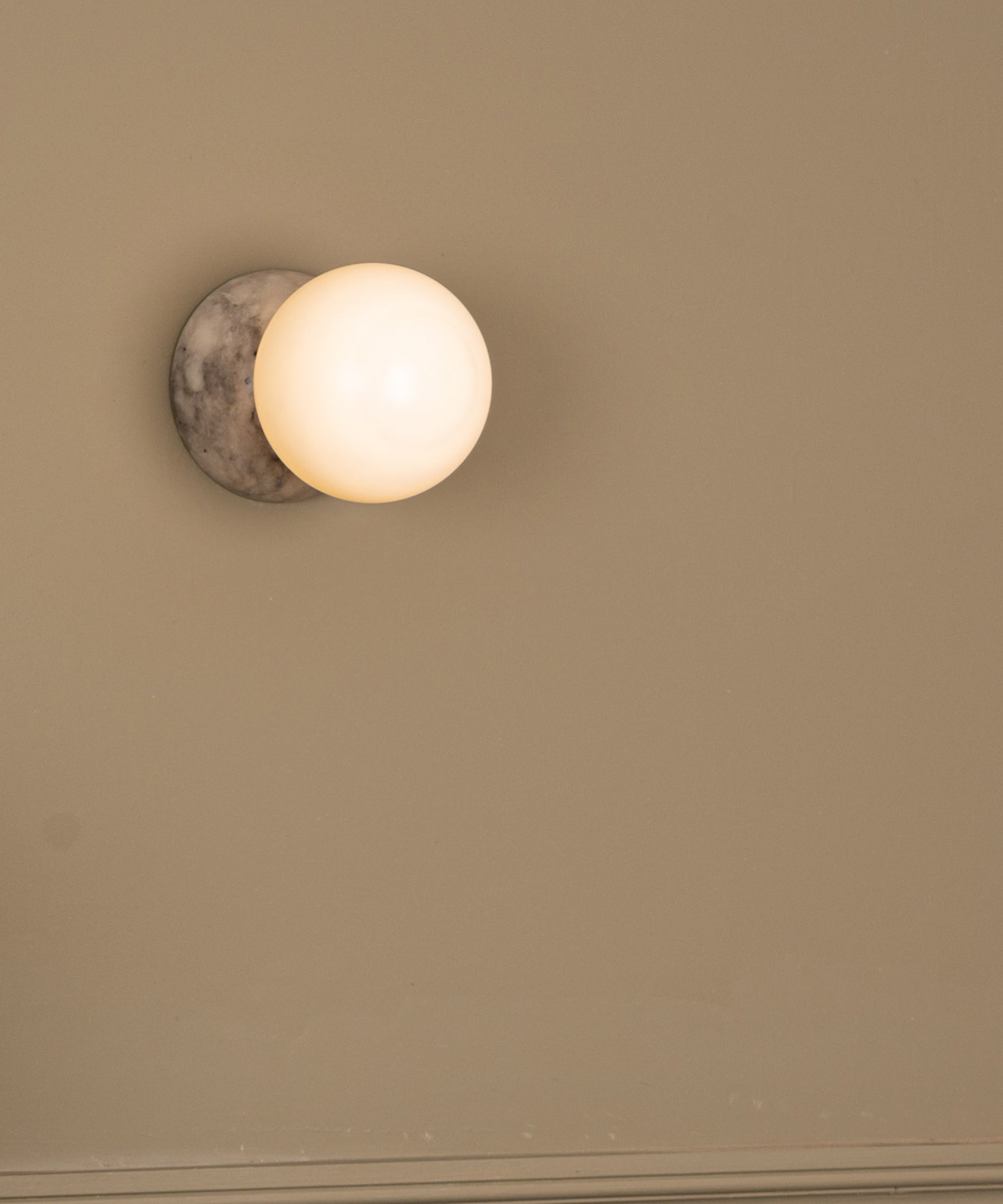 Fable Modern Minimalist Marble Glass Wall Lamp - Lamp Copper
