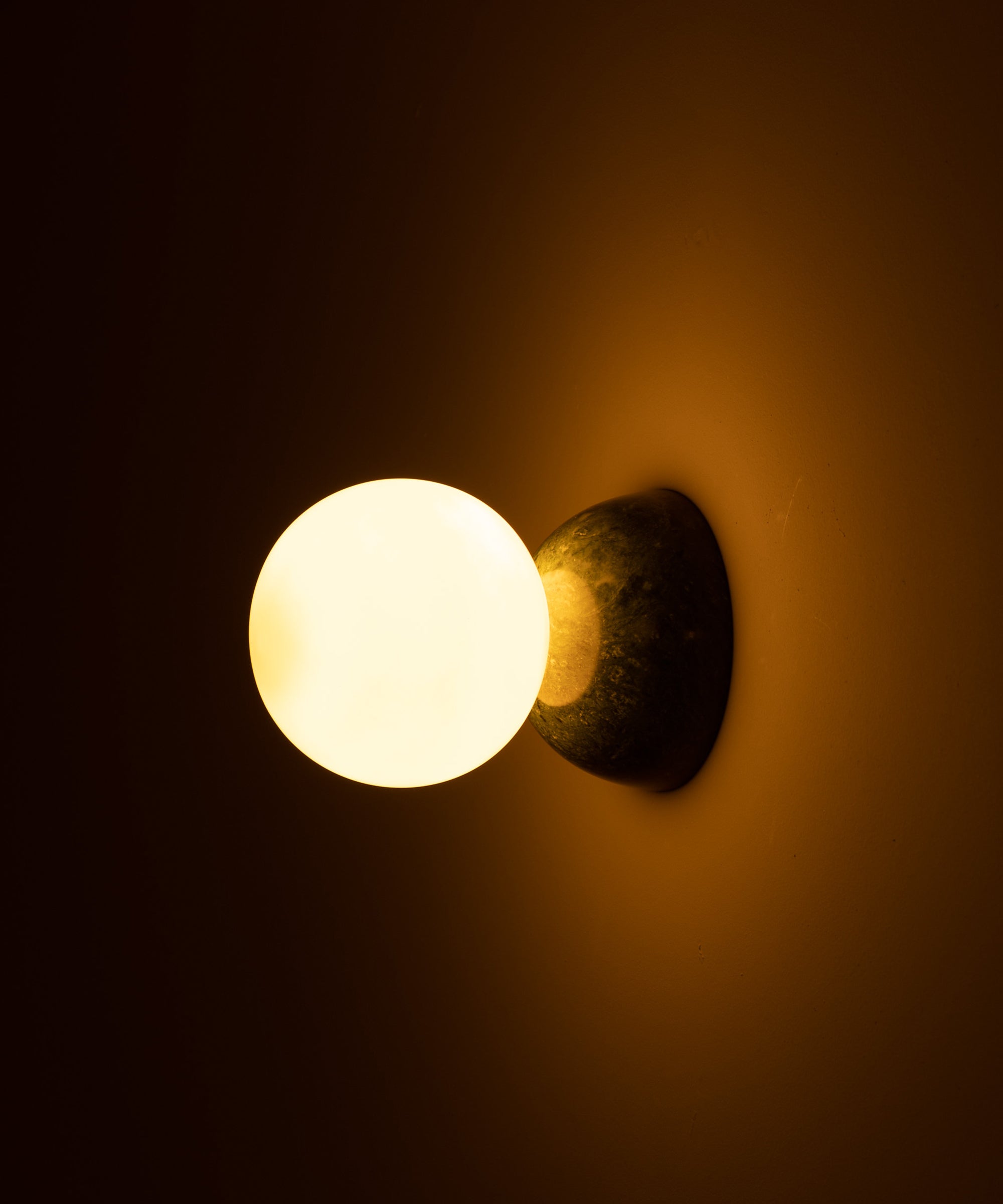 Fable Modern Minimalist Marble Glass Wall Lamp - Lamp Copper