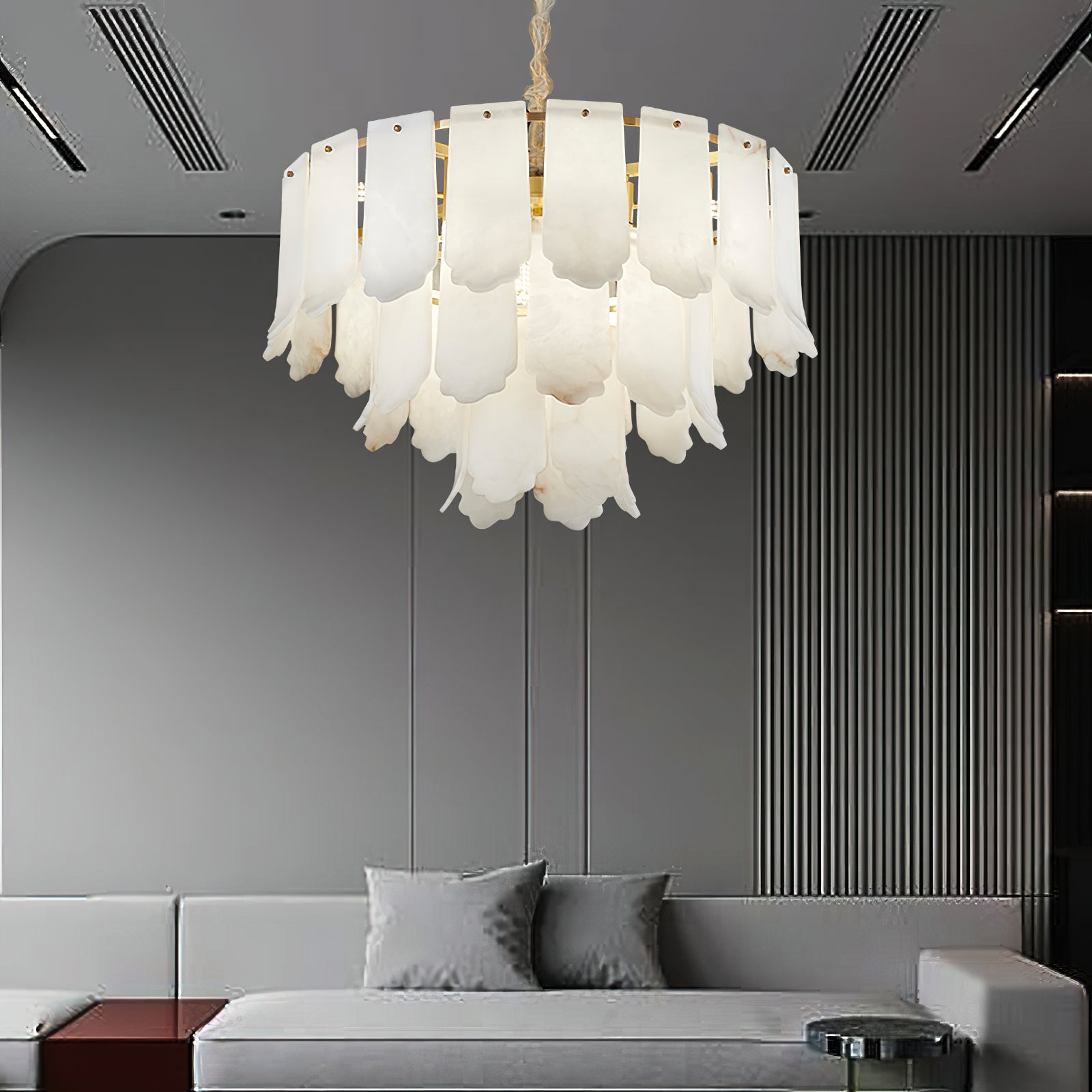 Hue Lustre Laiton Albâtre Luxe Postmoderne - Neutralighting