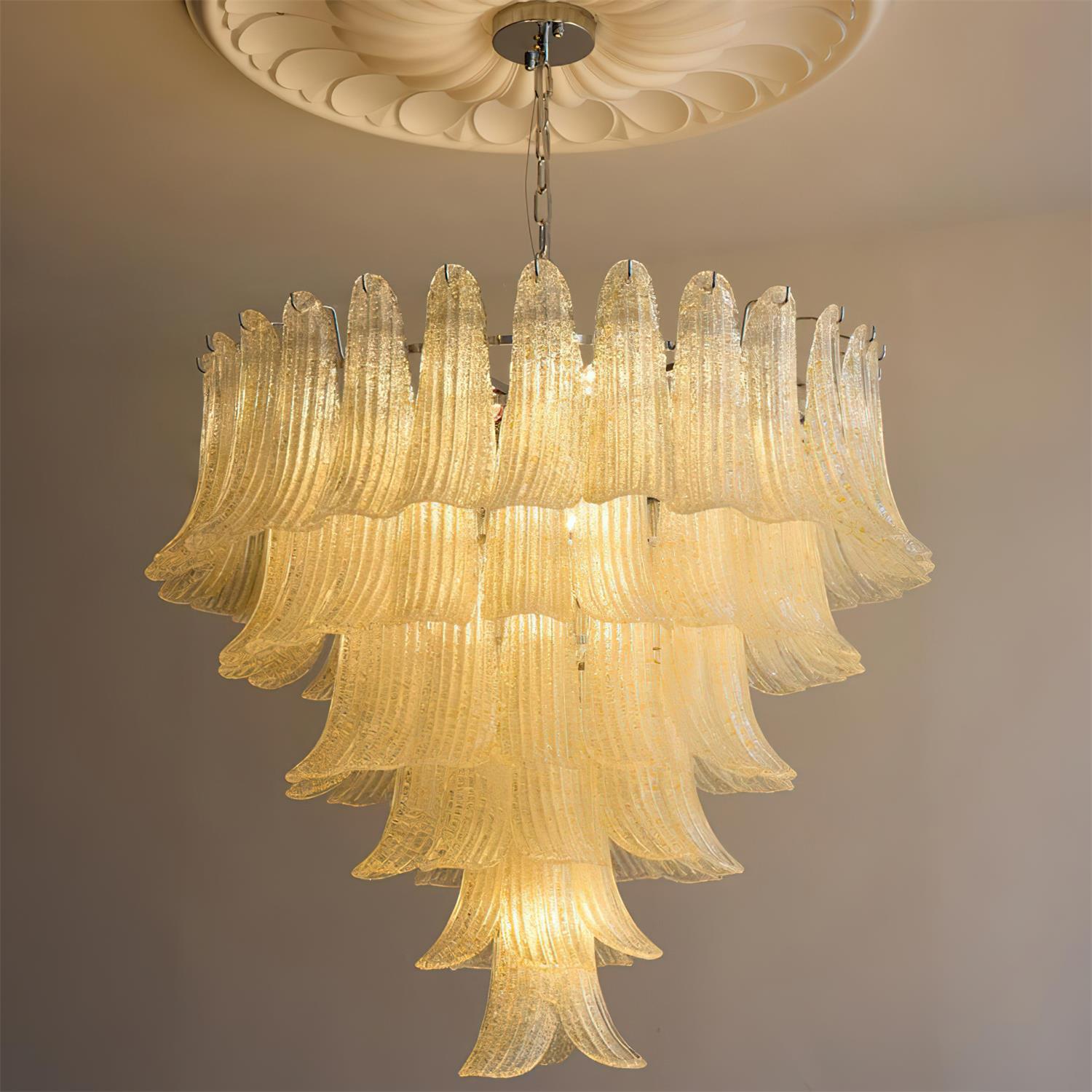ElenaLustre Pétales En Verre En Forme De Main Sur Cadre Superposé - Neutralighting