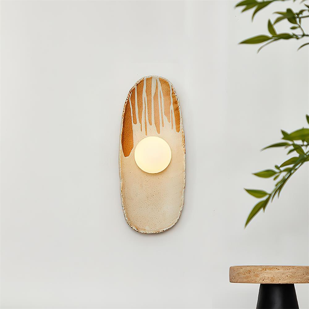 Halien Applique murale Corps en céramique Diffuseur en verre Lumière d'accent artistique - Neutralighting