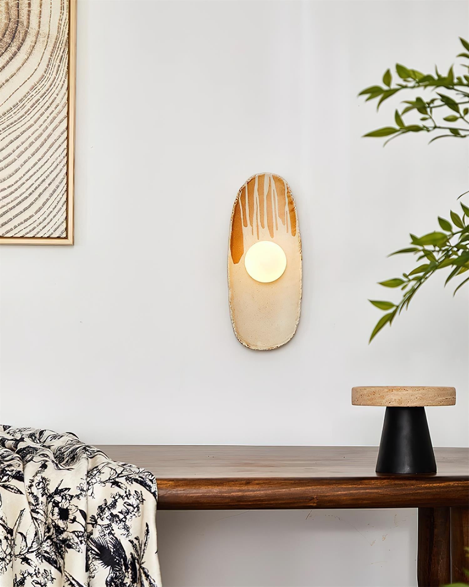 Halien Applique murale Corps en céramique Diffuseur en verre Lumière d'accent artistique - Neutralighting