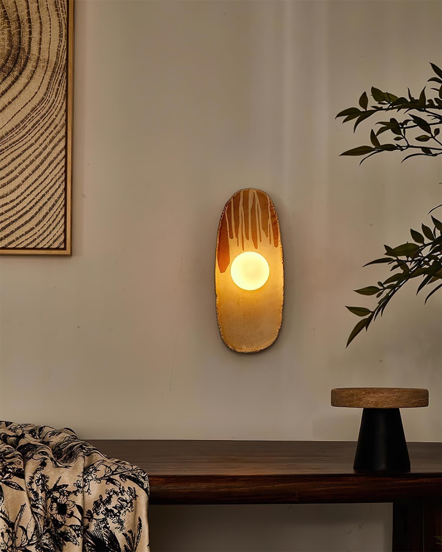 Halien Applique murale Corps en céramique Diffuseur en verre Lumière d'accent artistique - Neutralighting