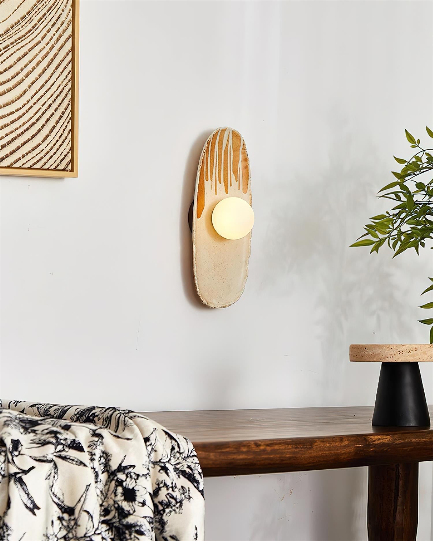 Halien Applique murale Corps en céramique Diffuseur en verre Lumière d'accent artistique - Neutralighting