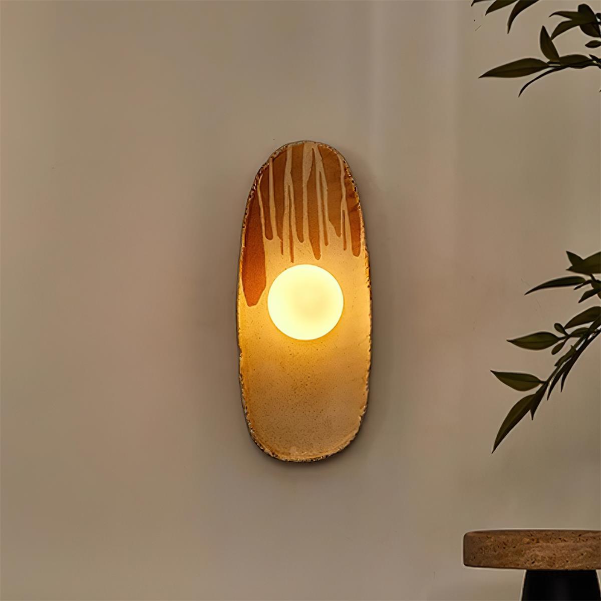 Halien Applique murale Corps en céramique Diffuseur en verre Lumière d'accent artistique - Neutralighting