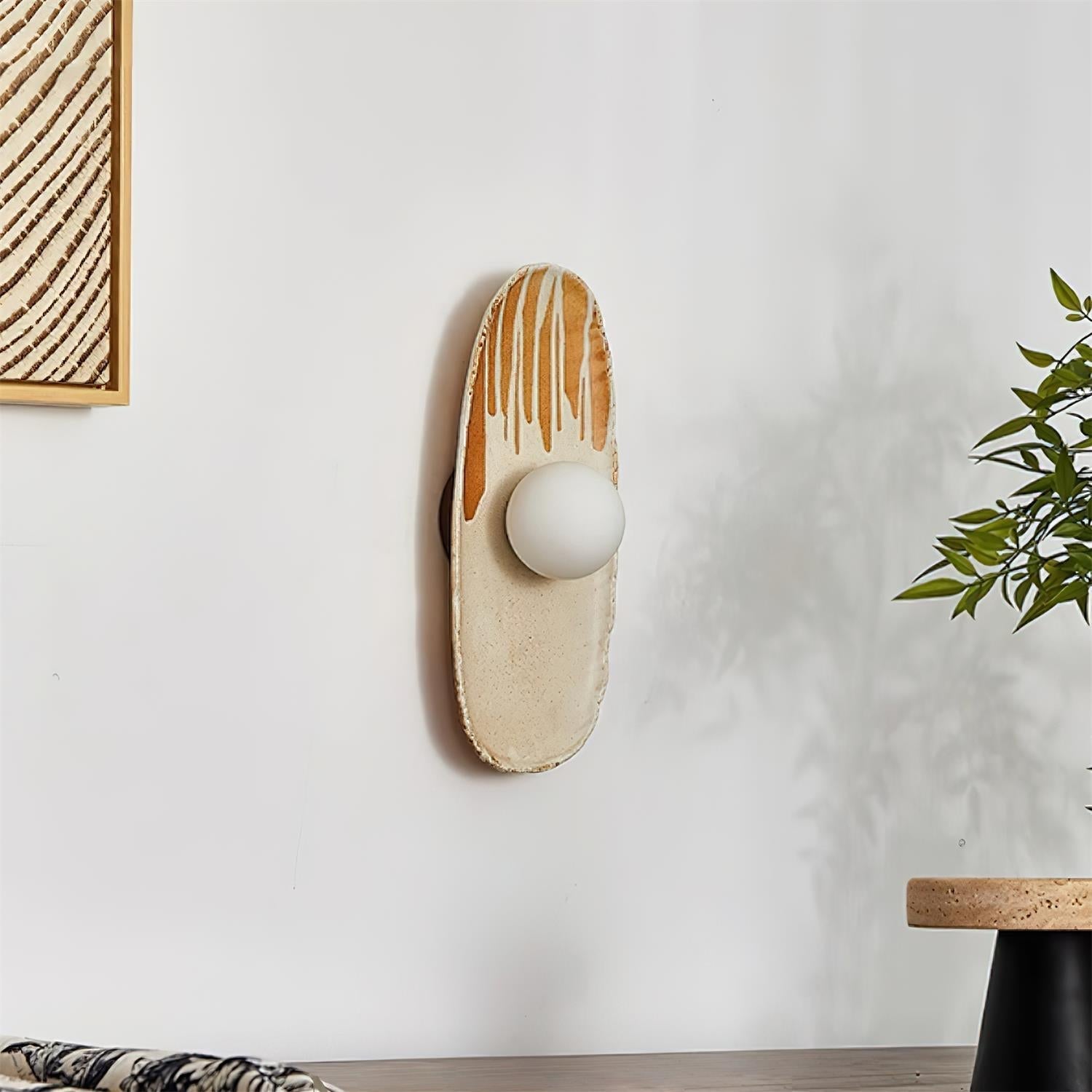 Halien Applique murale Corps en céramique Diffuseur en verre Lumière d'accent artistique - Neutralighting